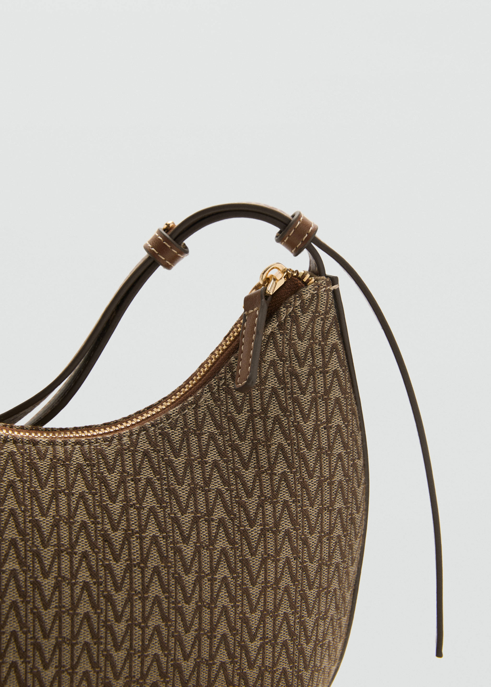 Jacquard shoulder bag with logo - Details of the article 2