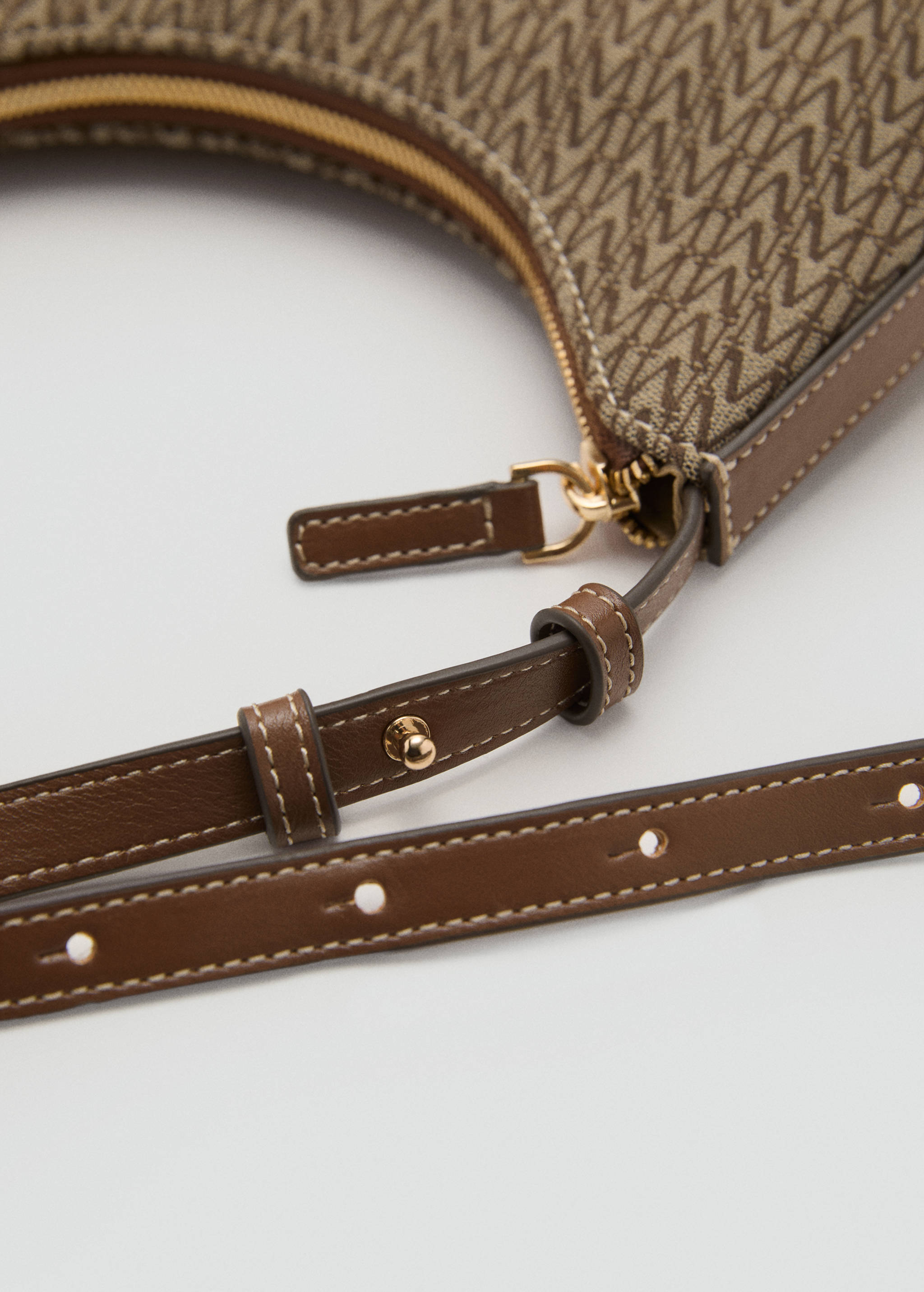 Jacquard shoulder bag with logo - Details of the article 4