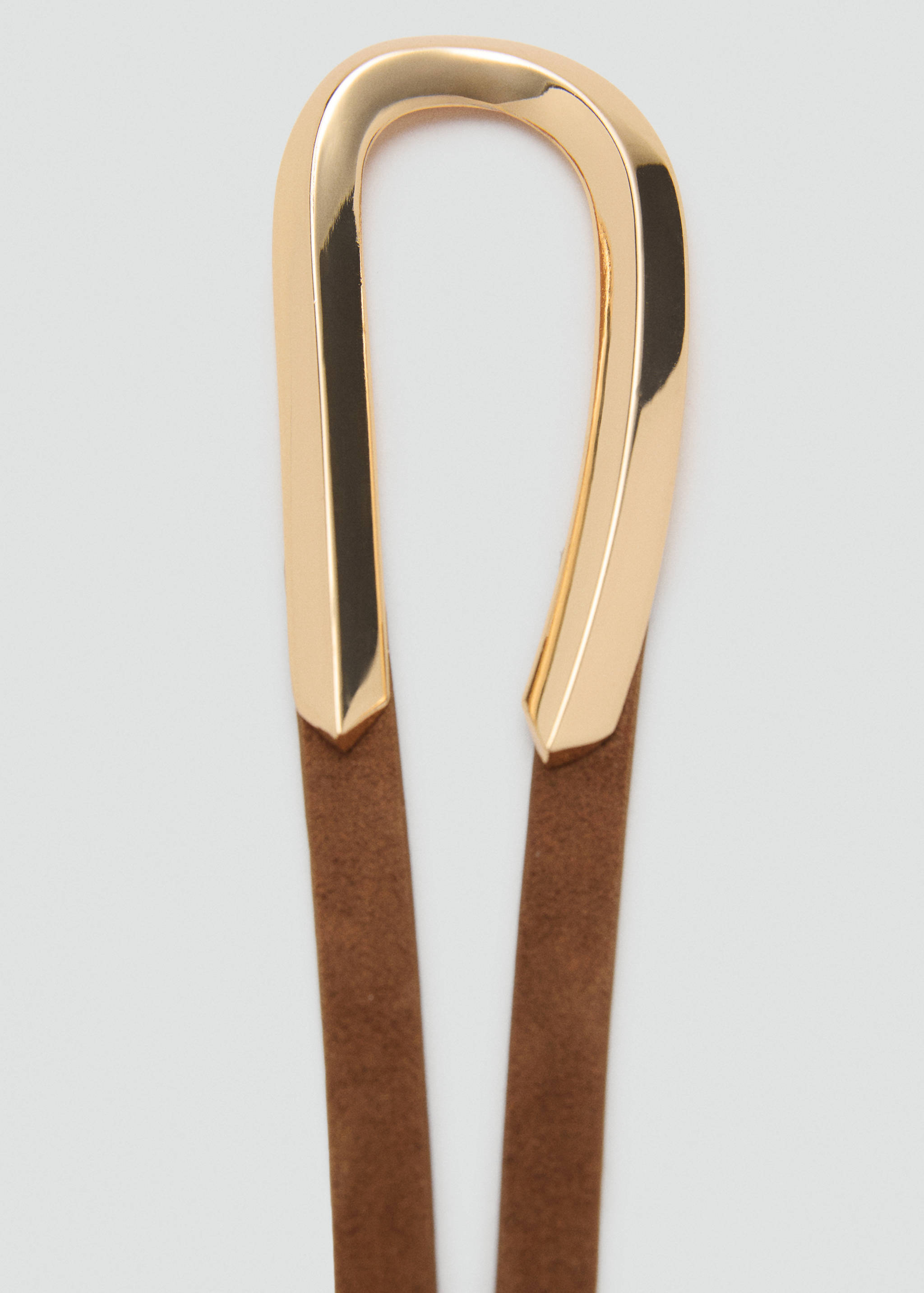 Thin suede leather belt - Medium plane