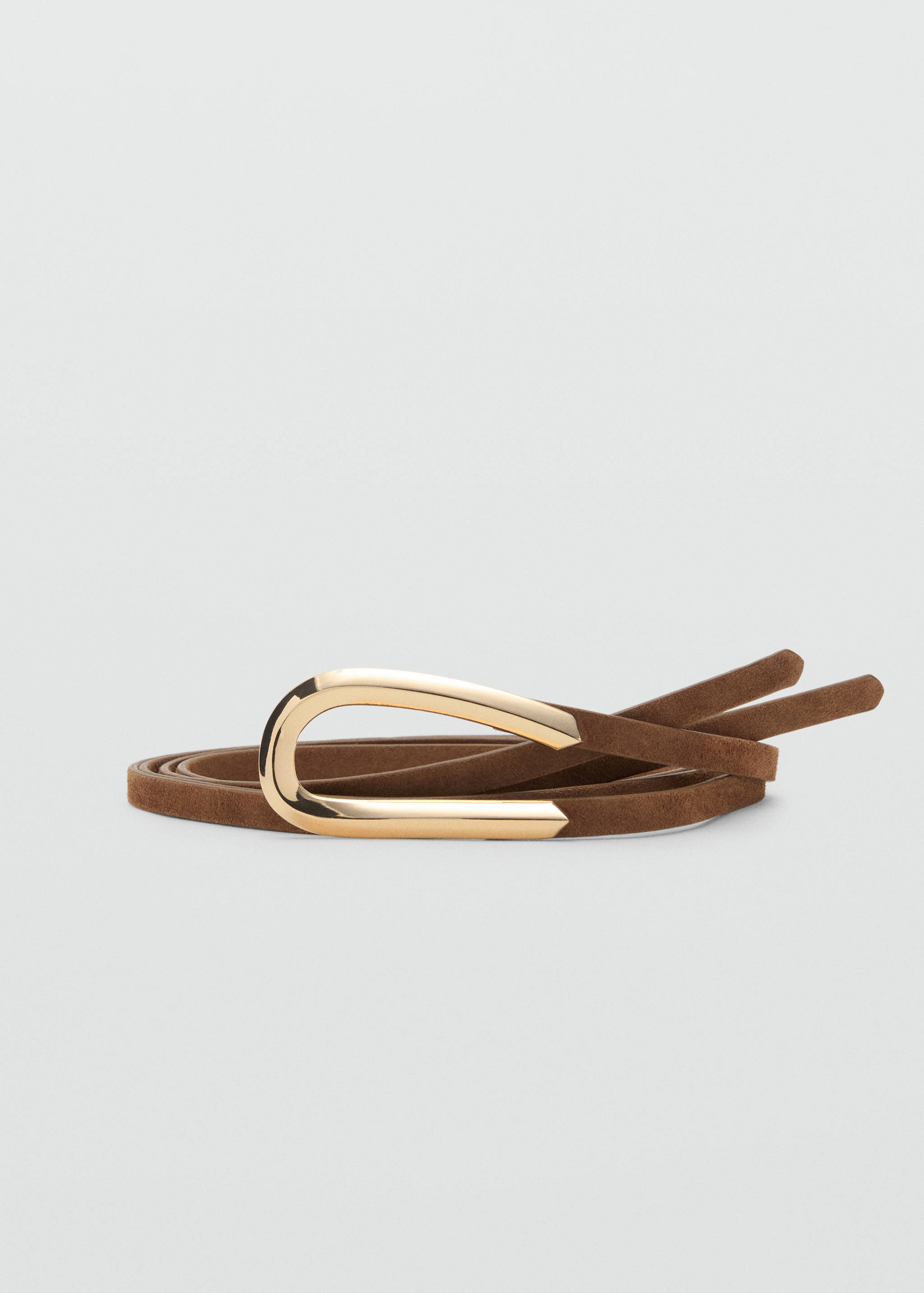 Thin suede leather belt - Article without model