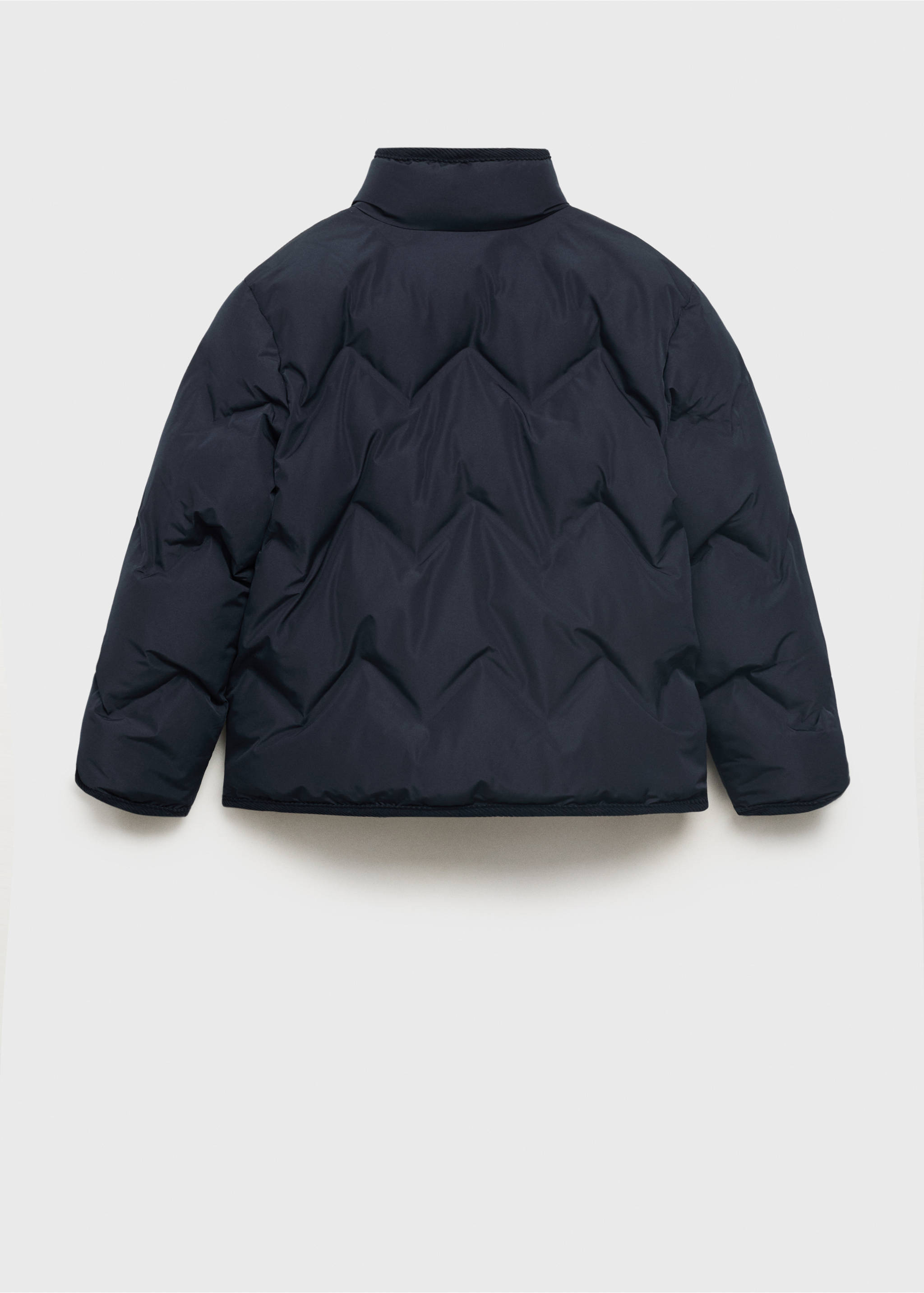 Quilted coat - Reverse of the article, Dark Navy. Ref: 17052895-00.