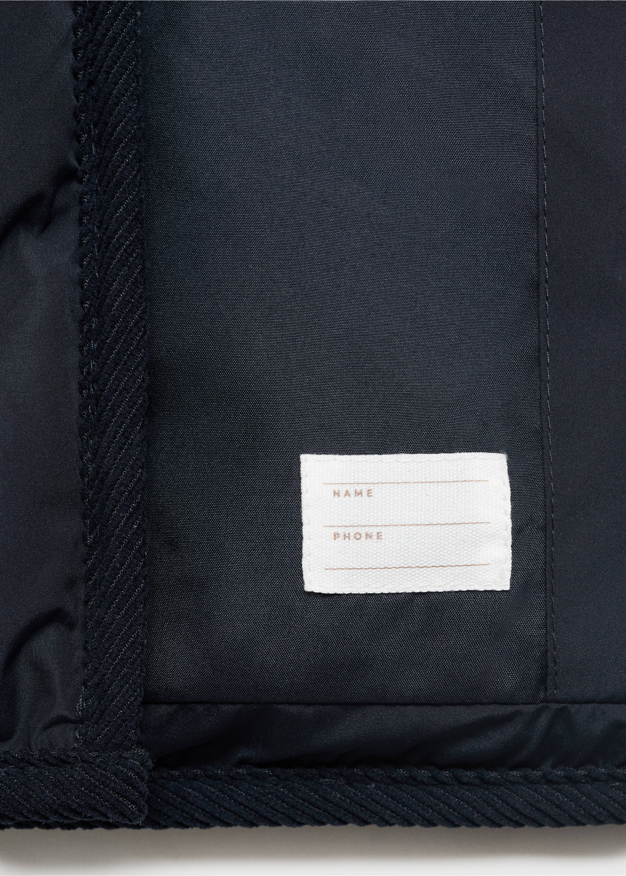 Quilted coat - Details of the article 0, Dark Navy. Ref: 17052895-00.