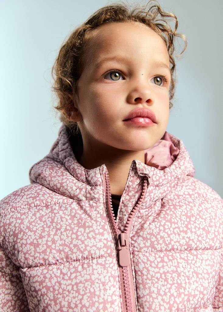 Floral hooded anorak — Pink