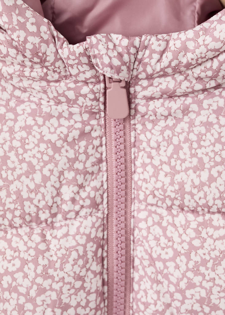 Floral hooded anorak — Pink