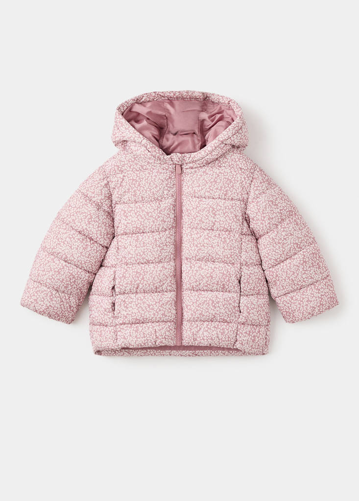 Floral hooded anorak — Pink
