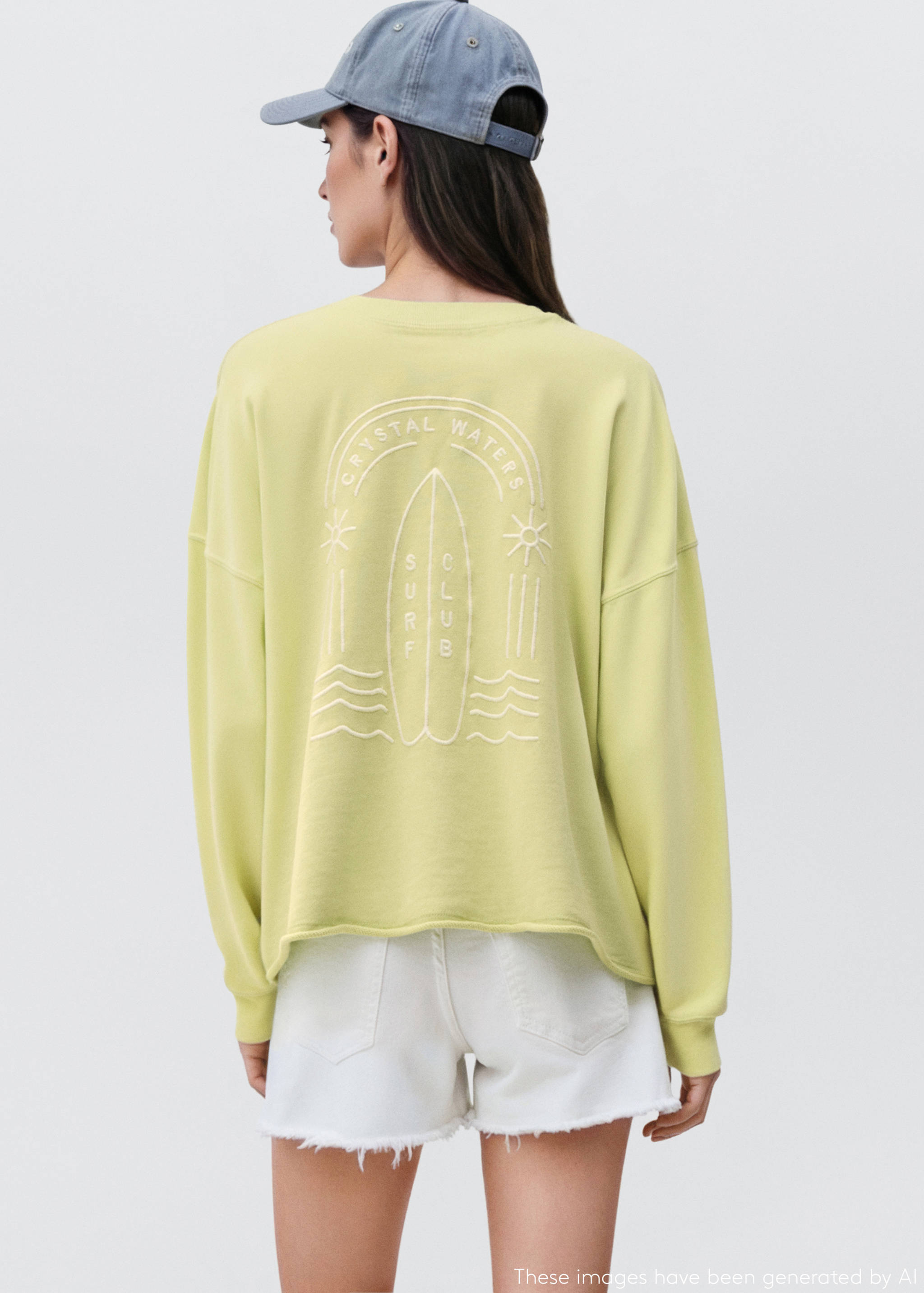 Sweat-shirt oversize imprimé - Verso de l’article