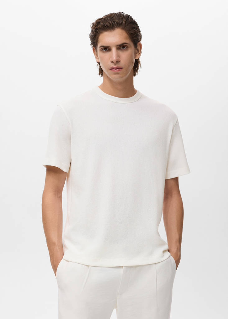 Fine-knit T-shirt — Off White