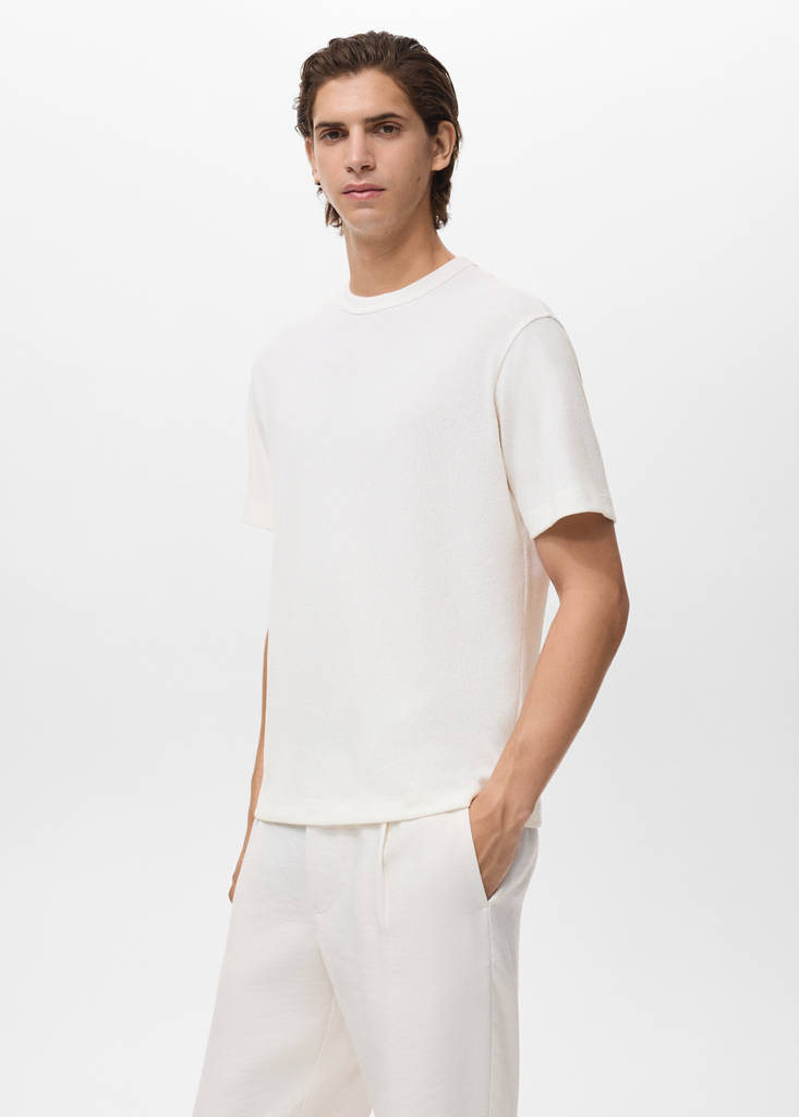 Fine-knit T-shirt — Off White