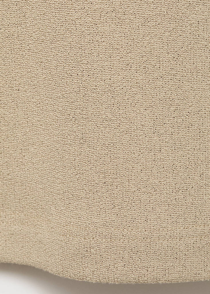 Fine-knit T-shirt — Beige