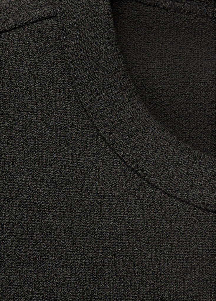 Fine-knit T-shirt — Charcoal