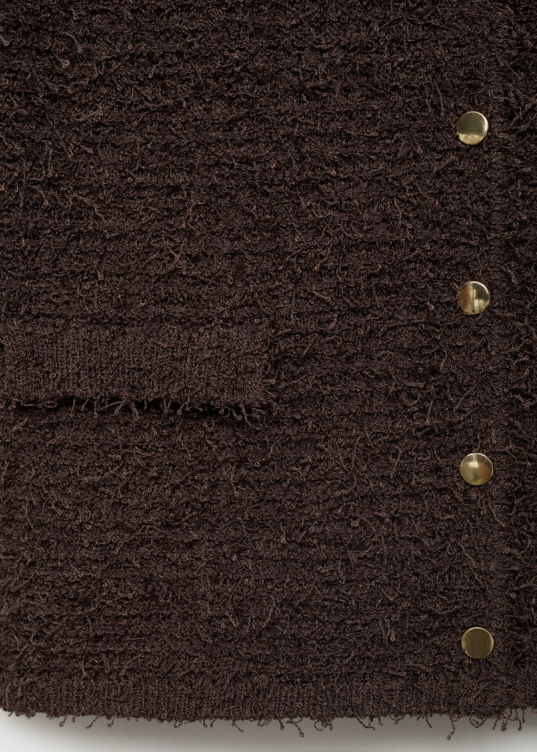 Short-sleeved bouclé cardigan - Details of the article 0