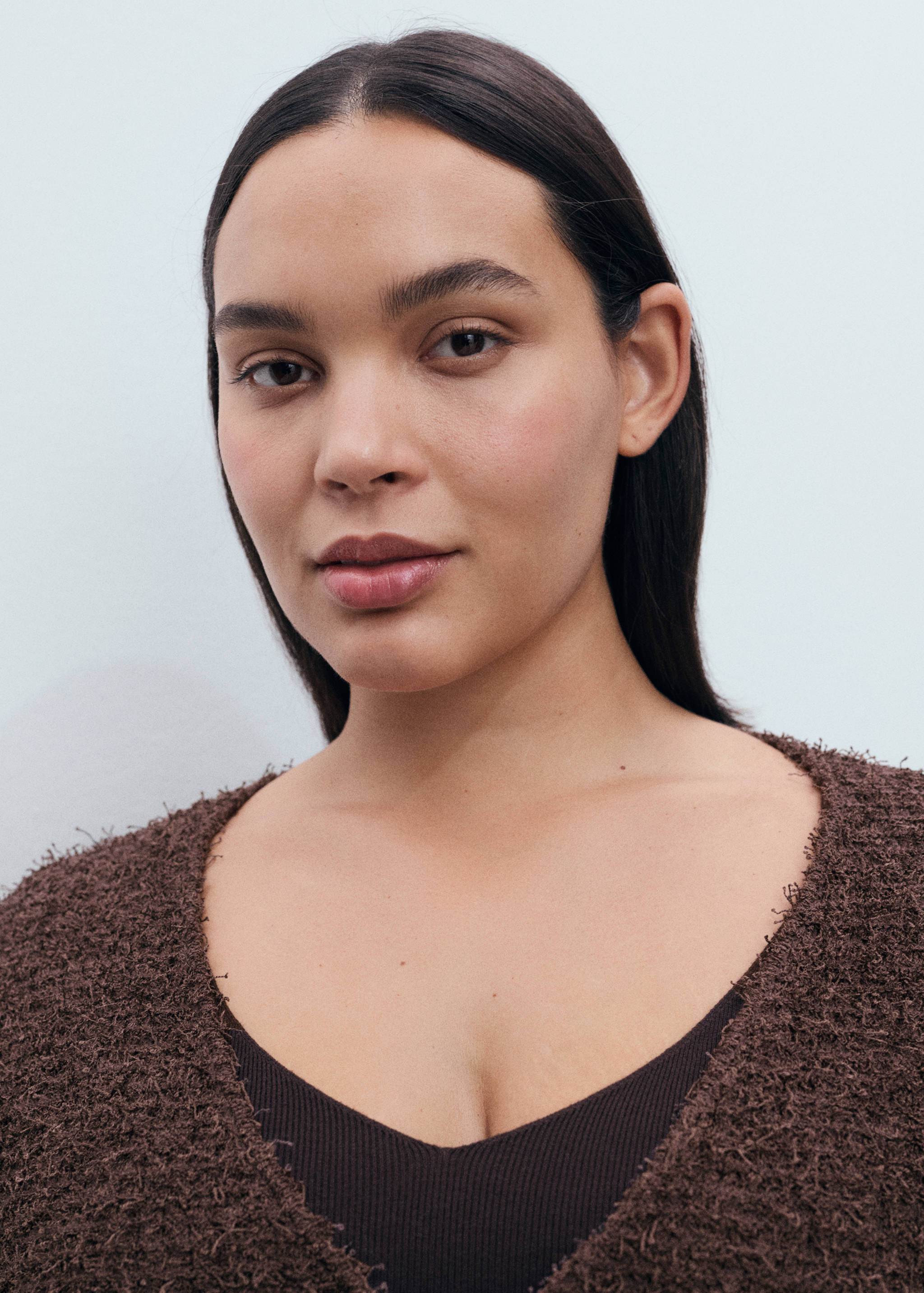 Short-sleeved bouclé cardigan - Details of the article 4