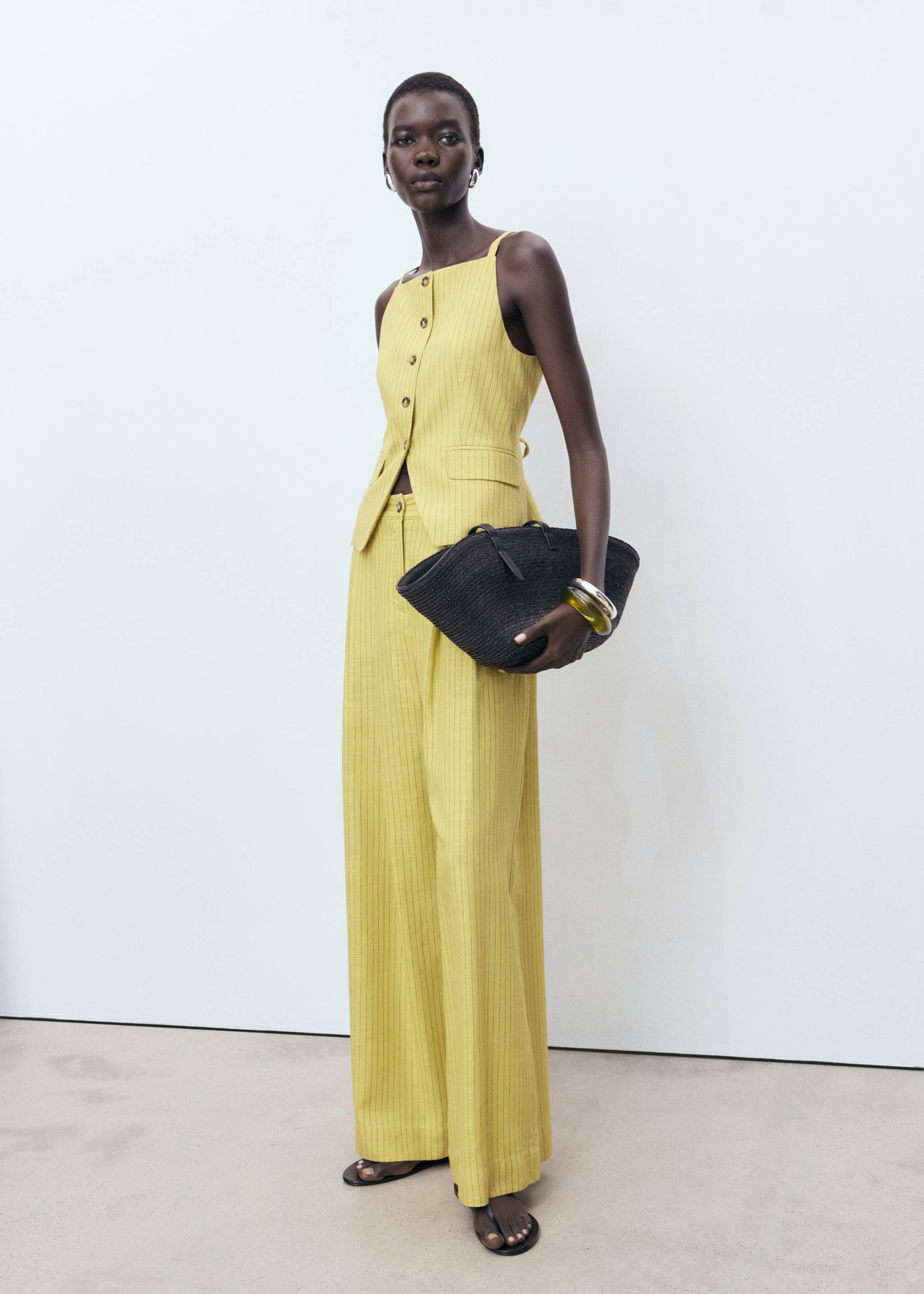 Παντελόνι κοστουμιού ίσιο ριγέ - Γενικό πλάνο