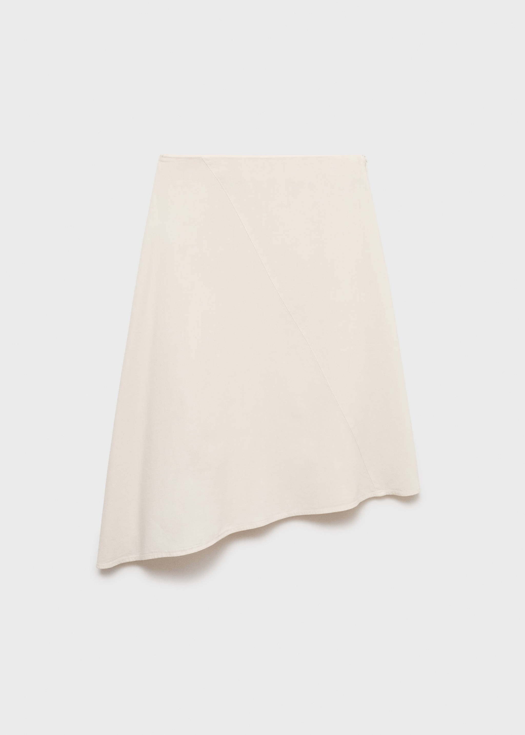 Asymmetrical cotton midi-skirt - Article without model