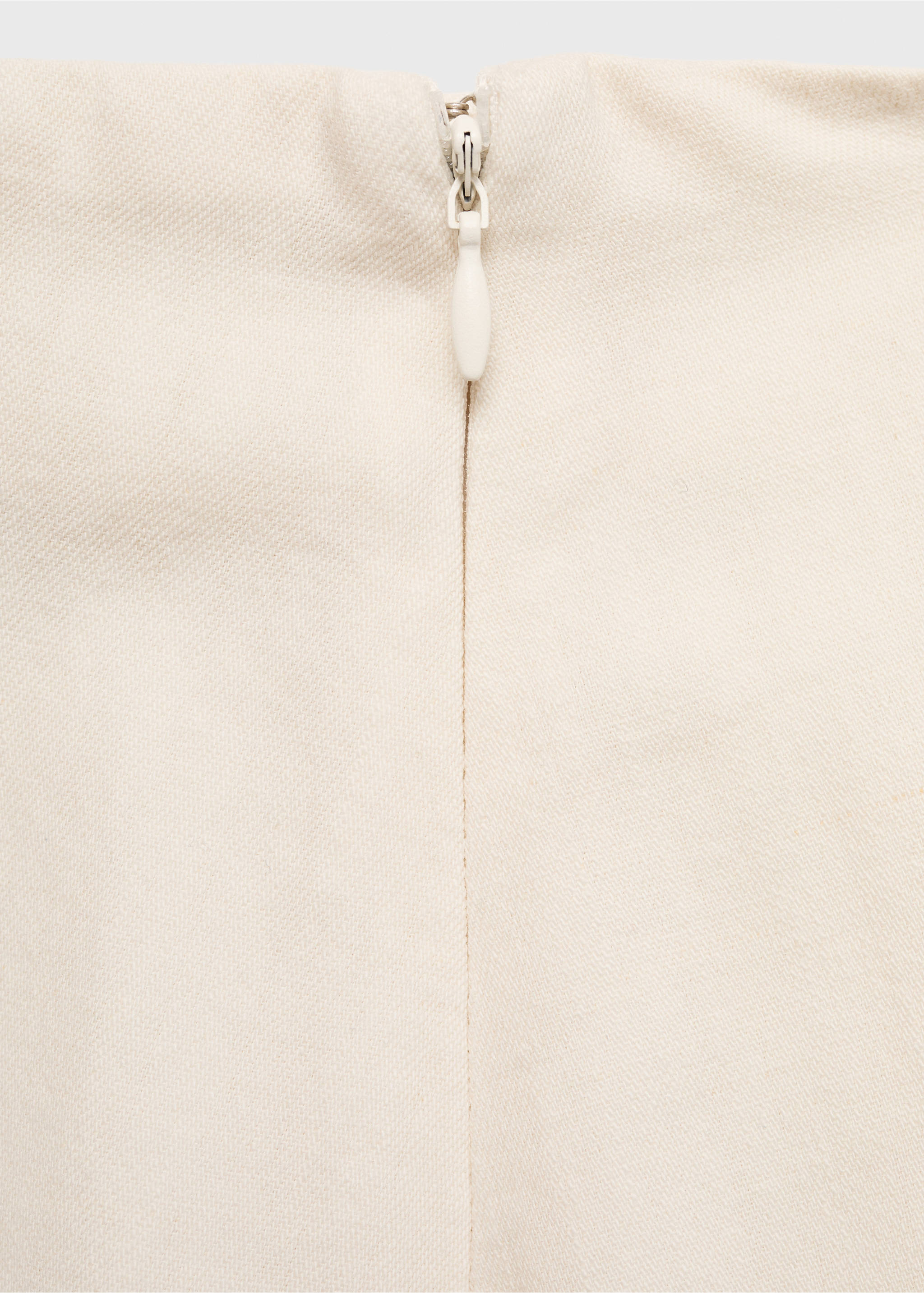 Хлопковая юбка миди асимметричного кроя - Деталь изделия 0, Экрю. Ref: 17052907-00.