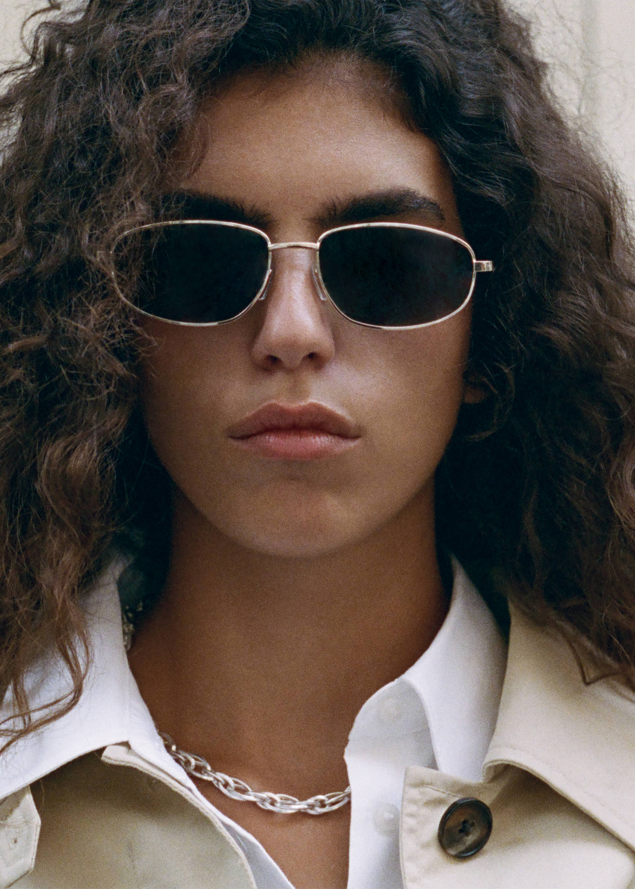 Sonnenbrille mit Metallfassung - Allgemeine Ansicht