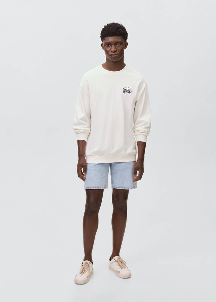 Printed embroidered sweatshirt — Off White