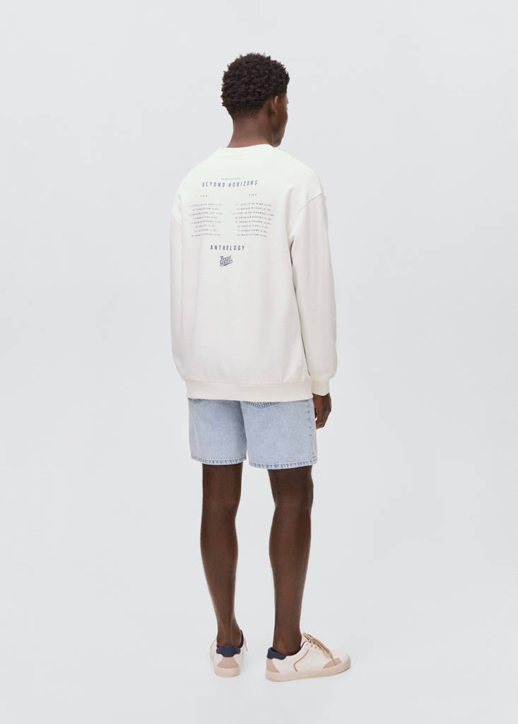 Printed embroidered sweatshirt — Off White