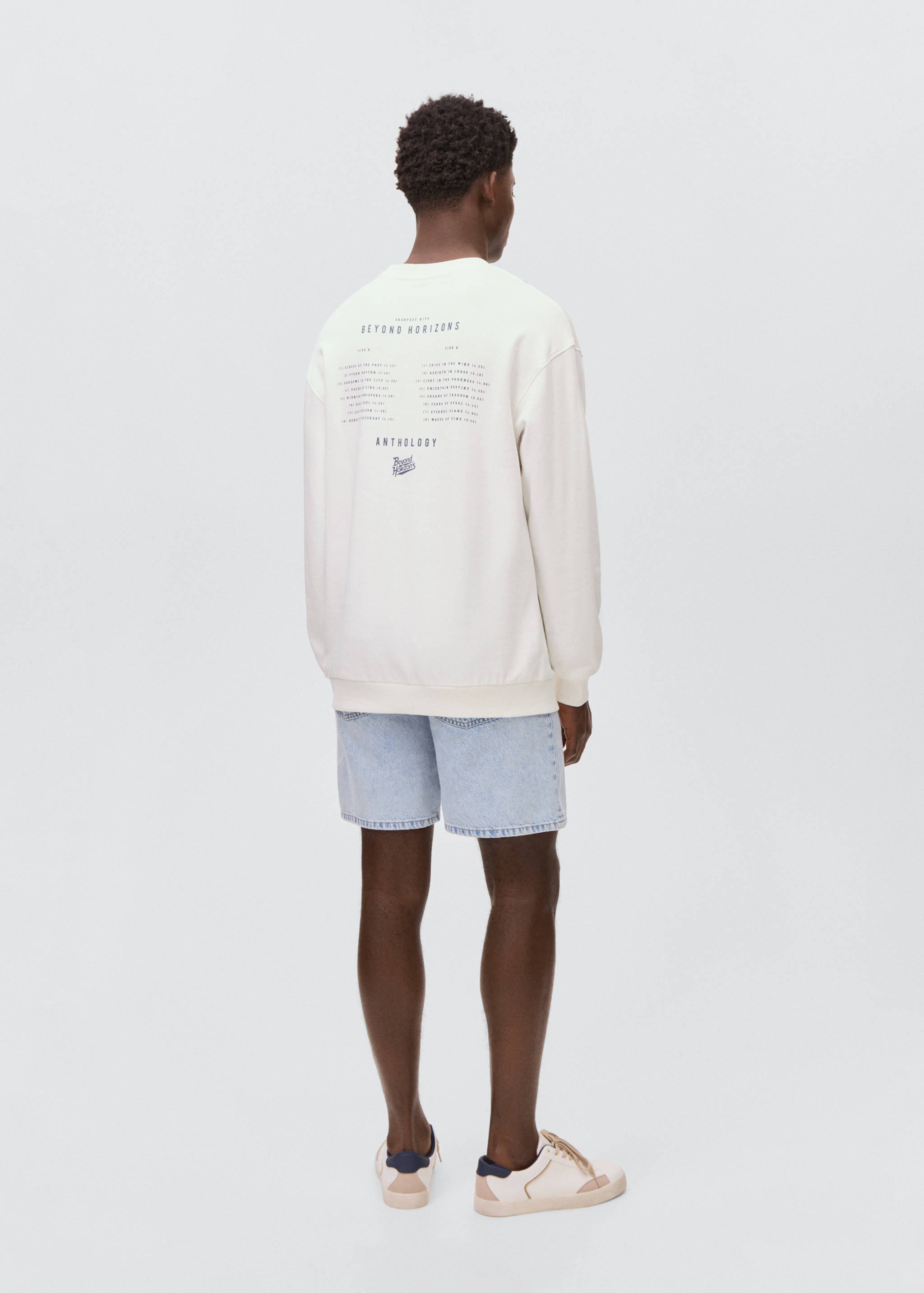 Printed embroidered sweatshirt - Reverse of the article