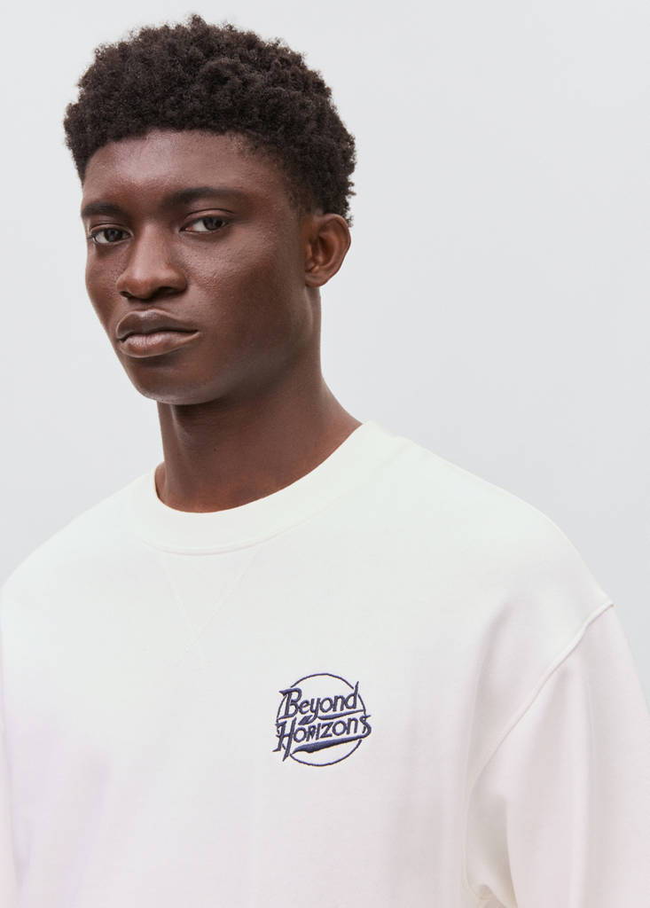 Printed embroidered sweatshirt — Off White