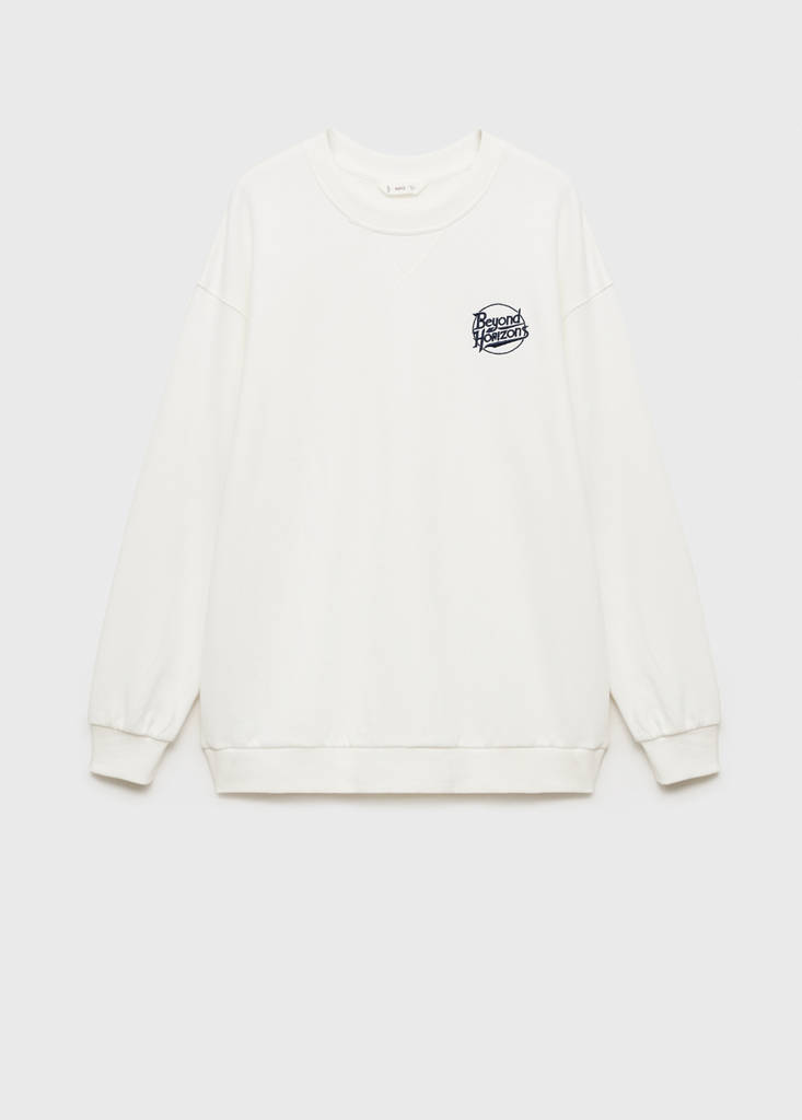 Printed embroidered sweatshirt — Off White