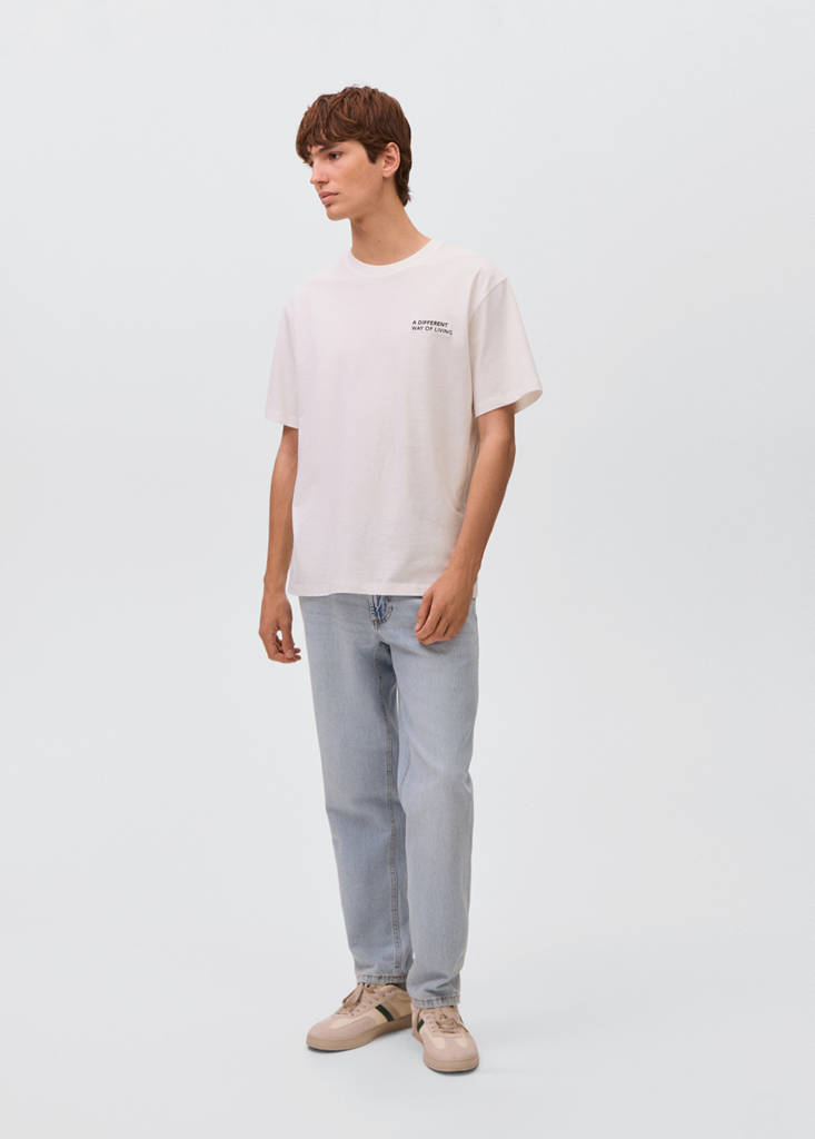 Printed cotton-blend t-shirt — Off White