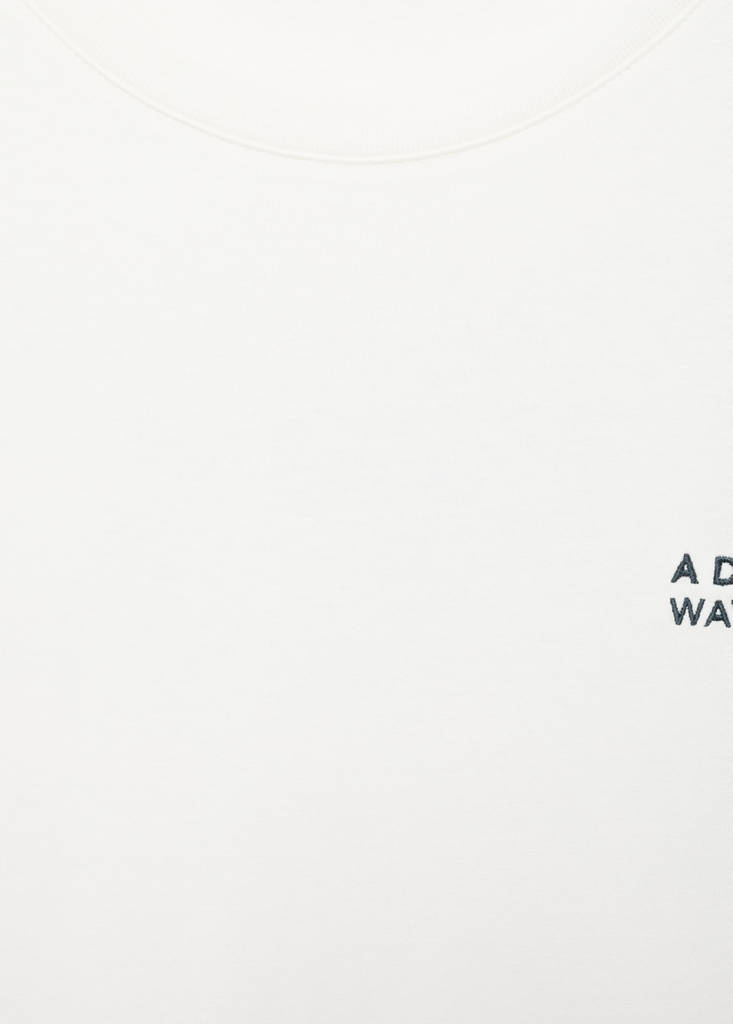 Printed cotton-blend t-shirt — Off White