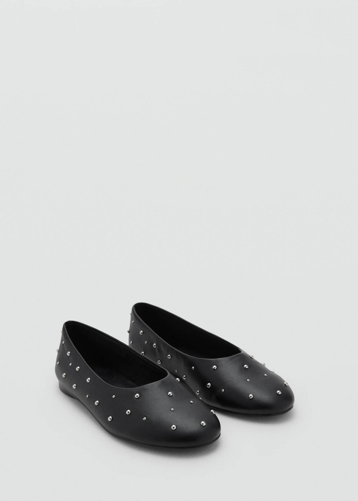 Studded ballet flats — Black