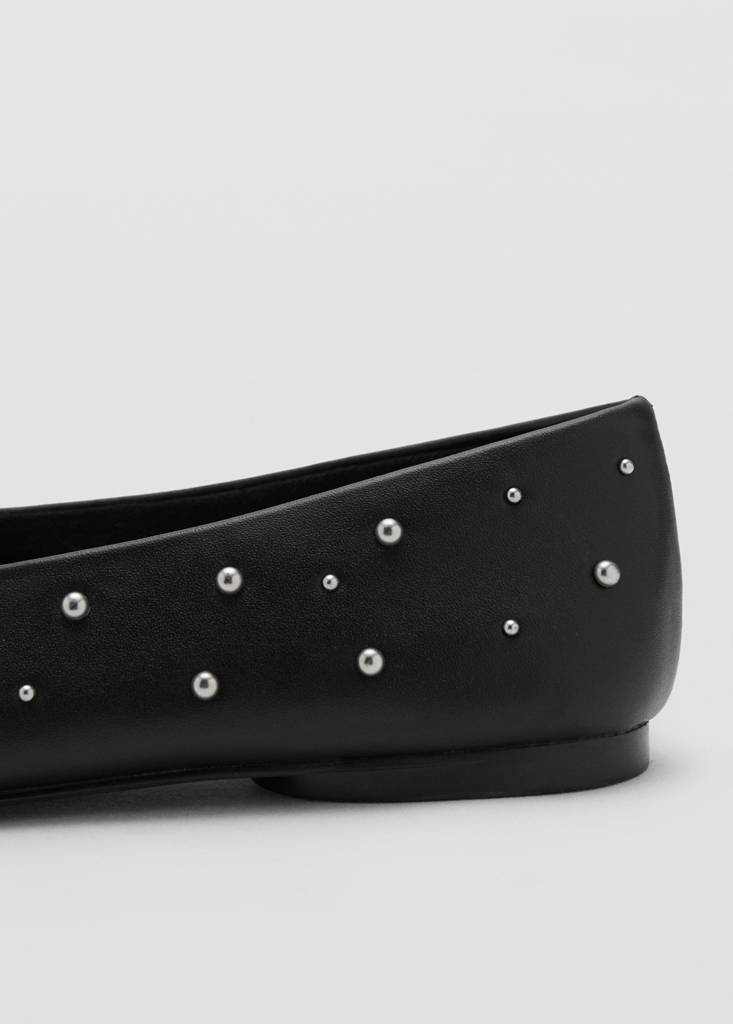 Studded ballet flats — Black