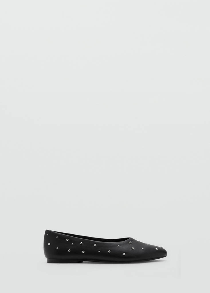 Studded ballet flats — Black