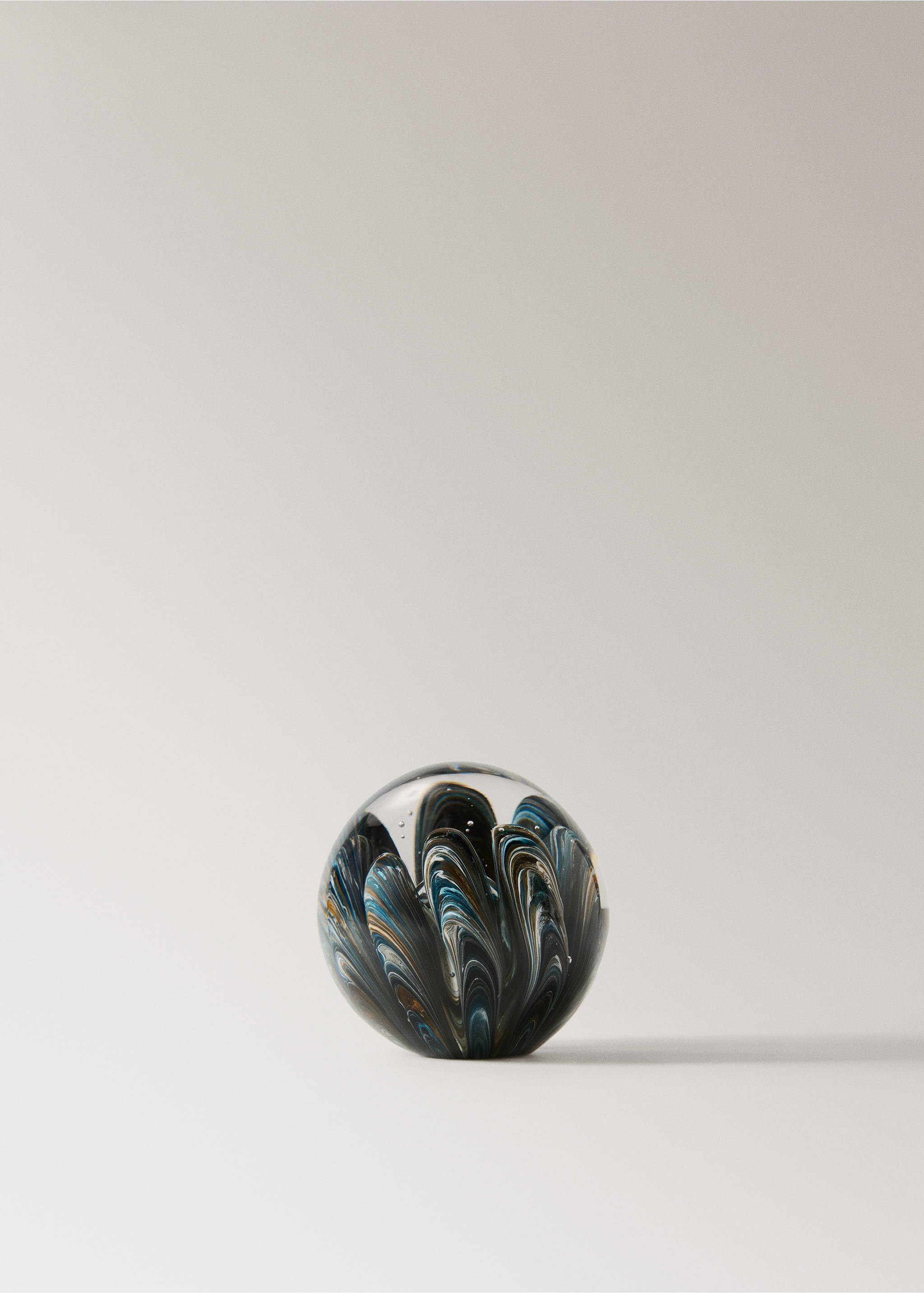 Boule décorative en verre à bulles - Article sans modèle, Bleu nuit. Ref: 17052929-00.