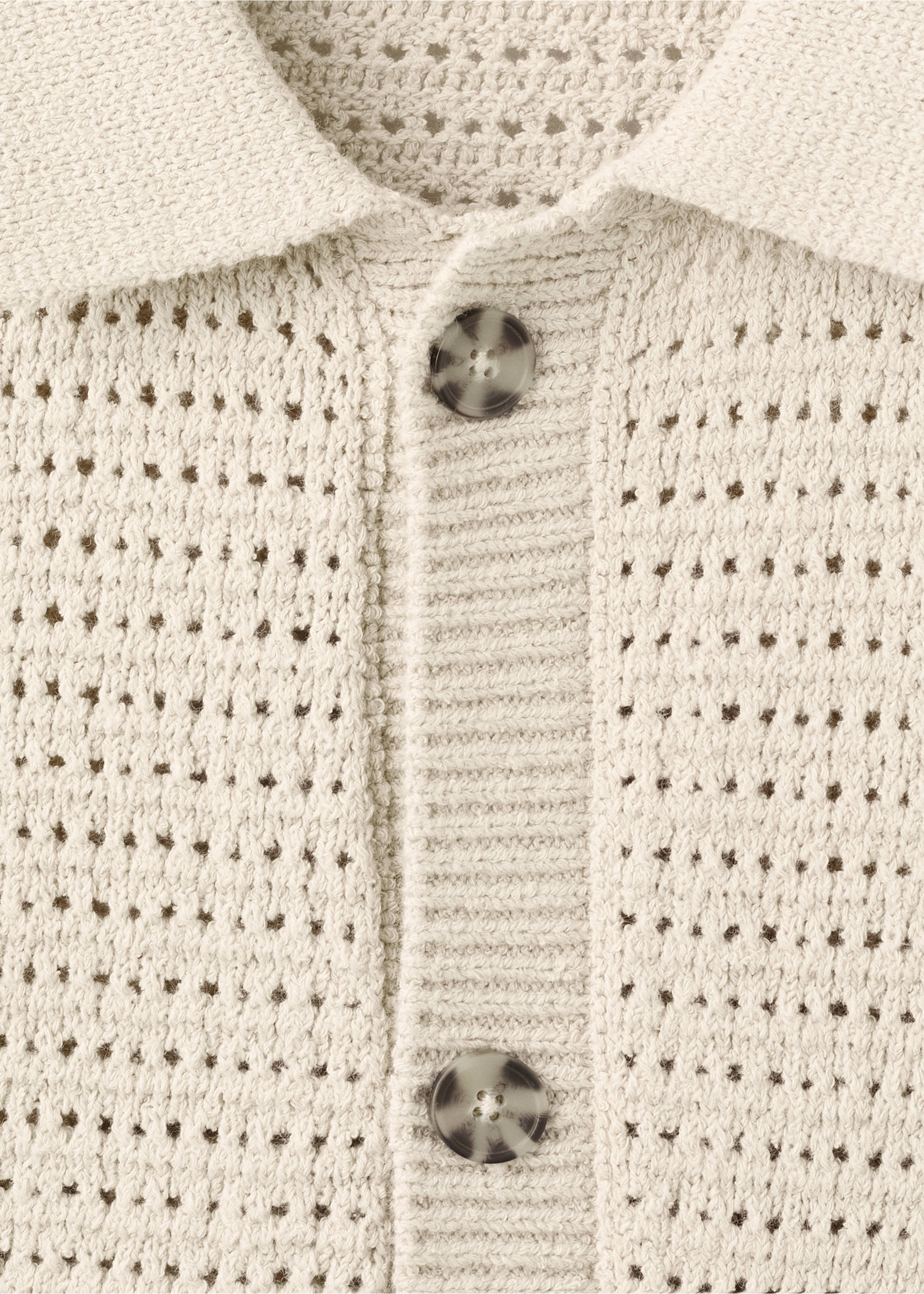 Chemise maille ajourée - Détail de l'article 8, Beige. Ref: 17052930-00.