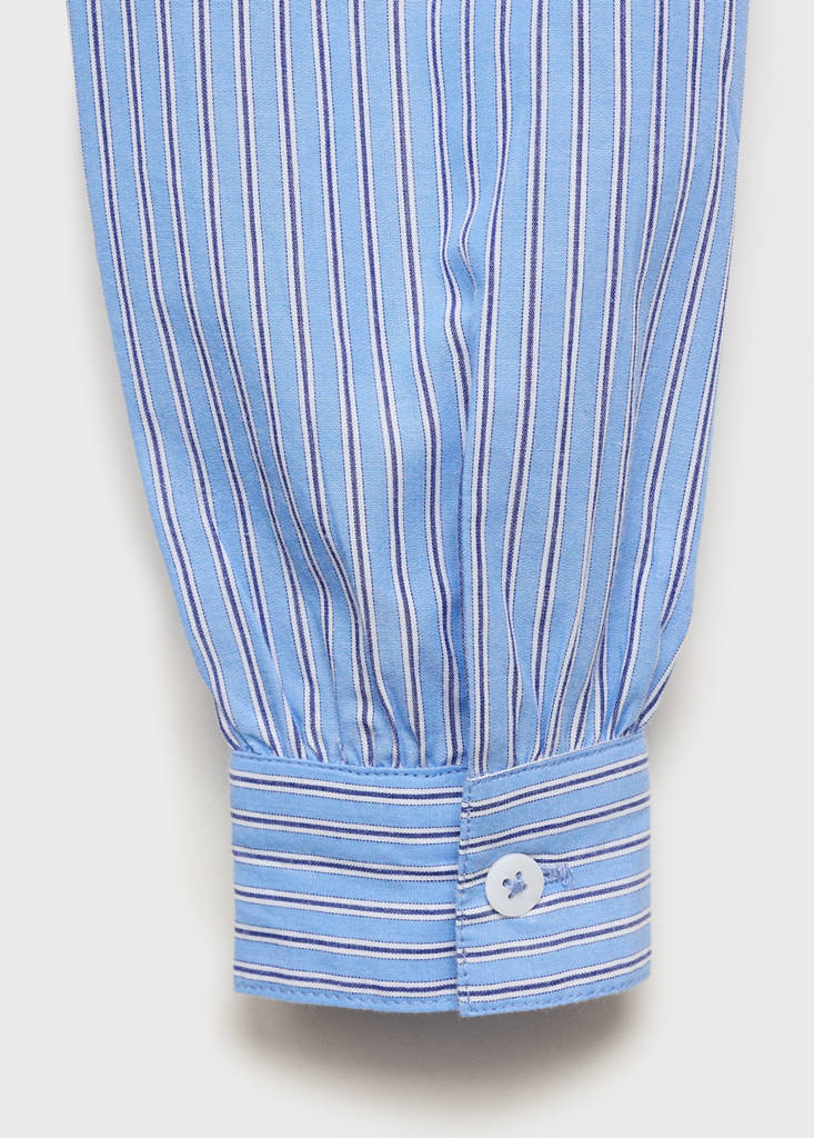 Oversize striped shirt — Blue