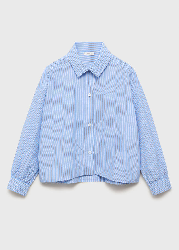 Oversize striped shirt — Blue