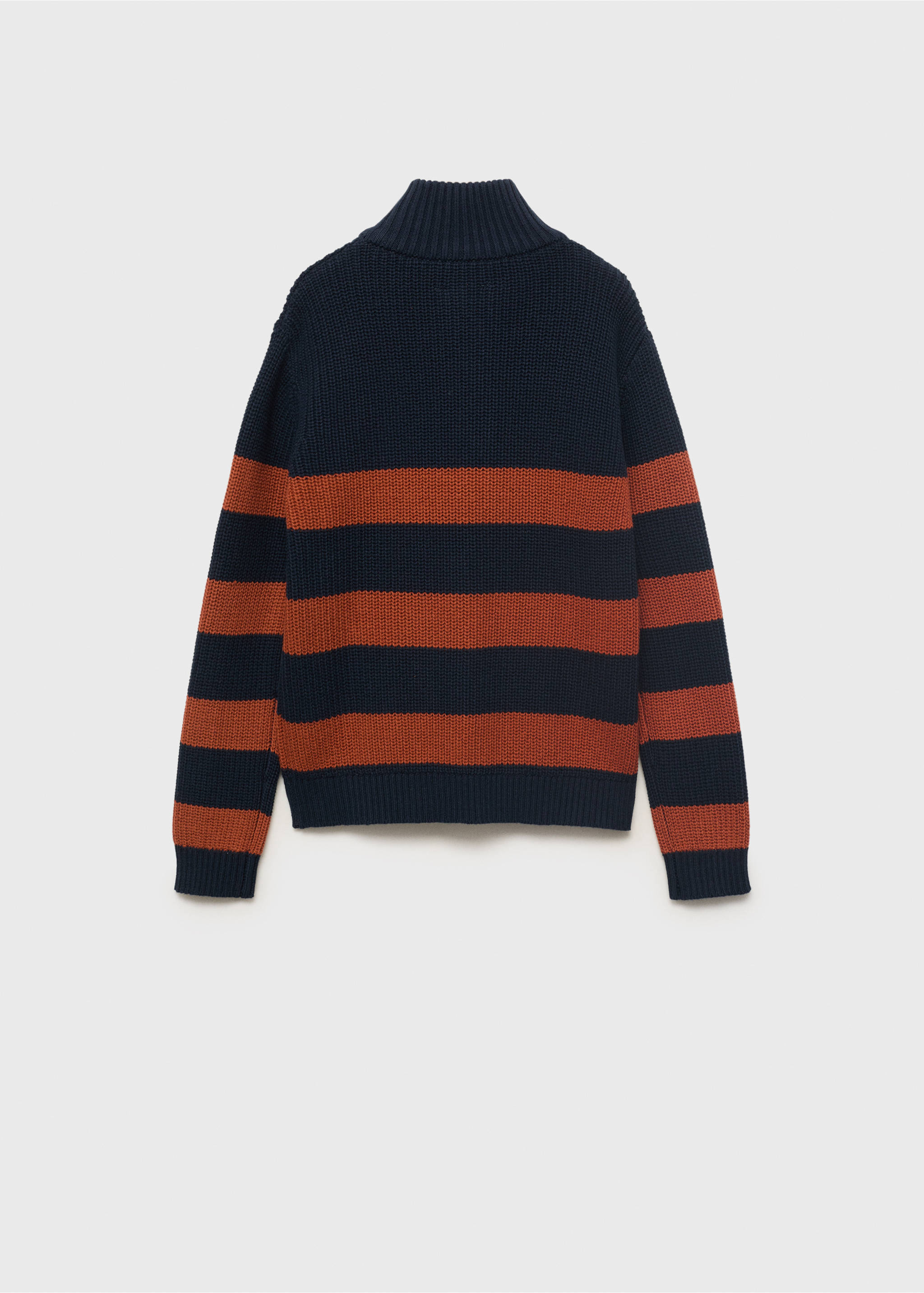 Sweater rajut kerah perkins - Versi terbalik dari barang, Oranye bakar. Ref: 17053278-00.