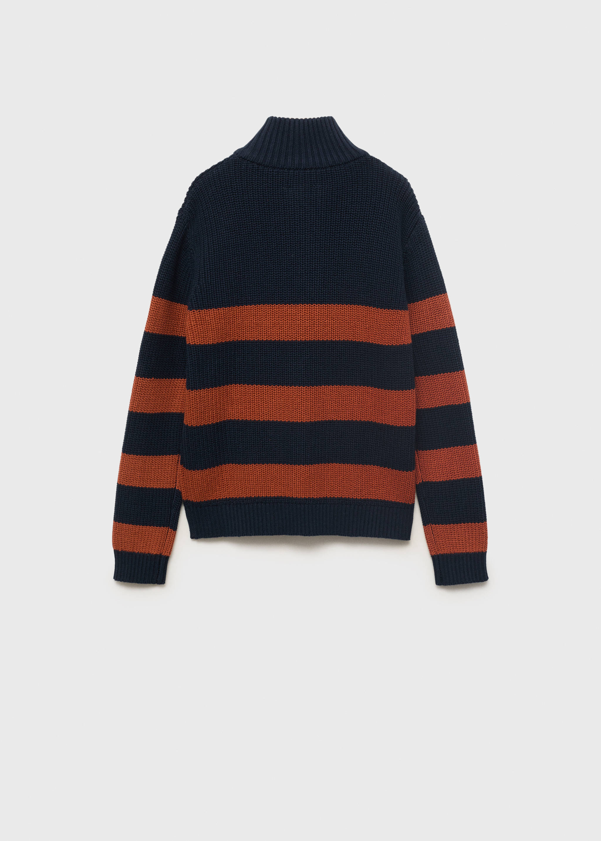 Knitted sweater with perkins neck - Reverse of the article