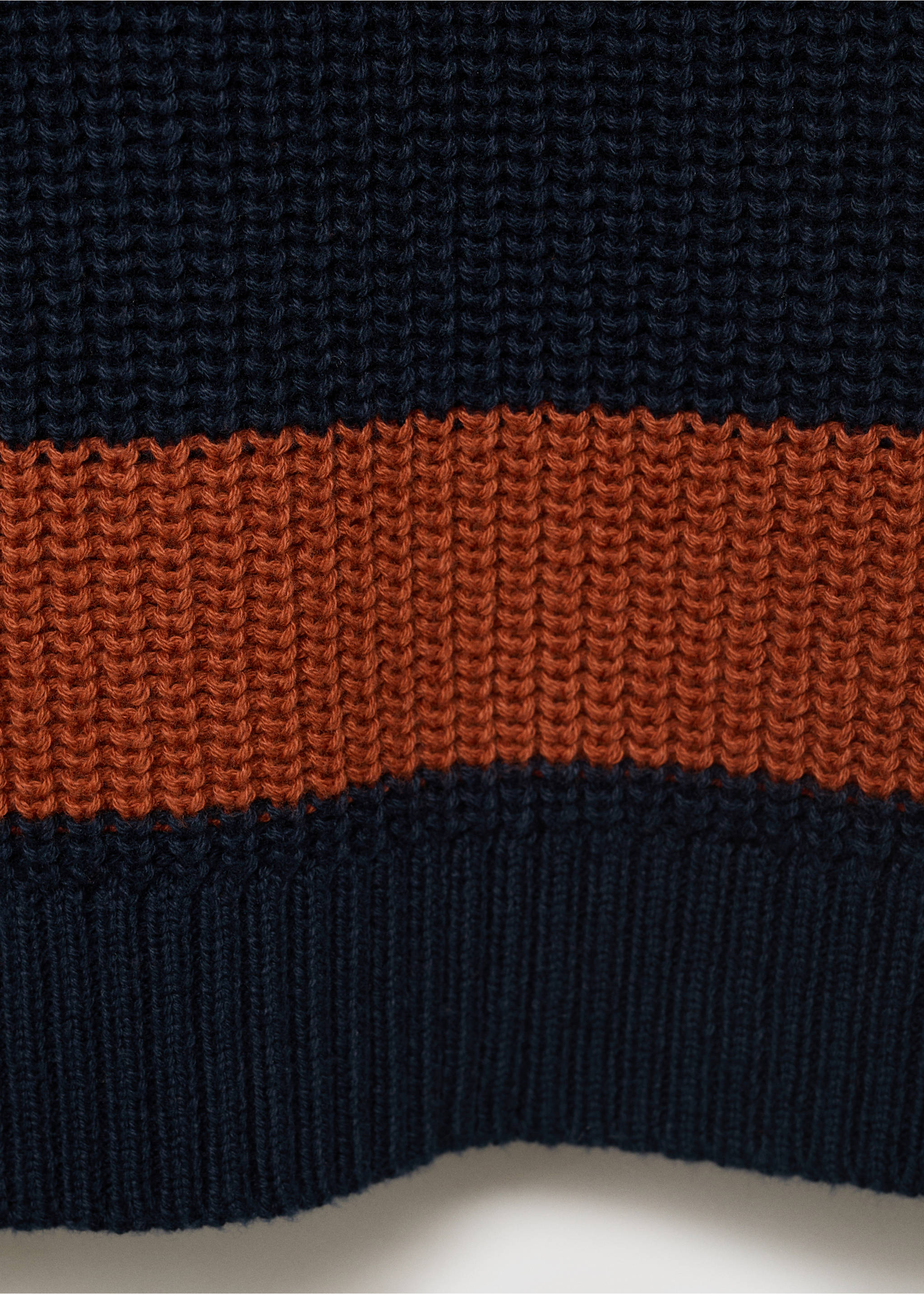 Sweater rajut kerah perkins - Rincian barang 0, Oranye bakar. Ref: 17053278-00.