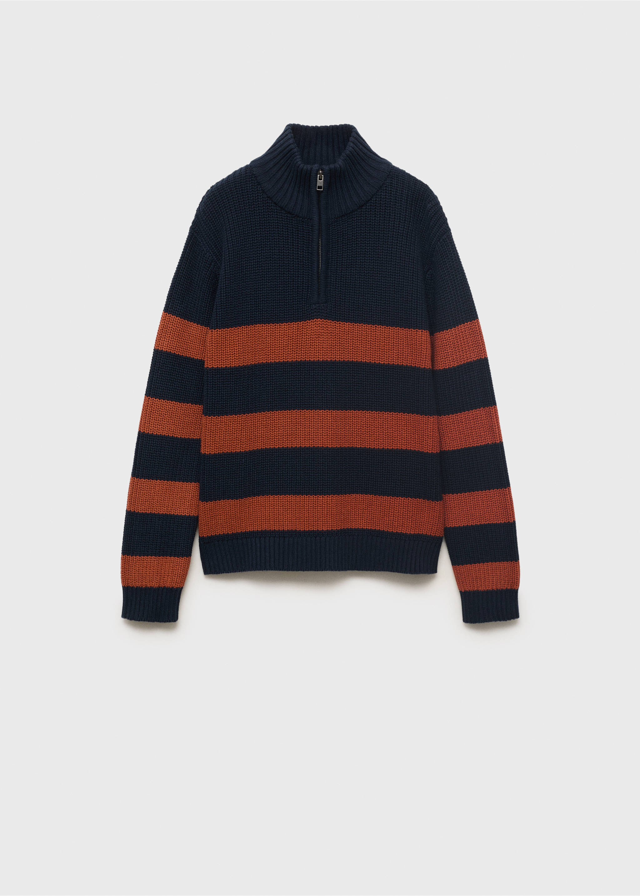 Sweater rajut kerah perkins - Barang tanpa model, Oranye bakar. Ref: 17053278-00.