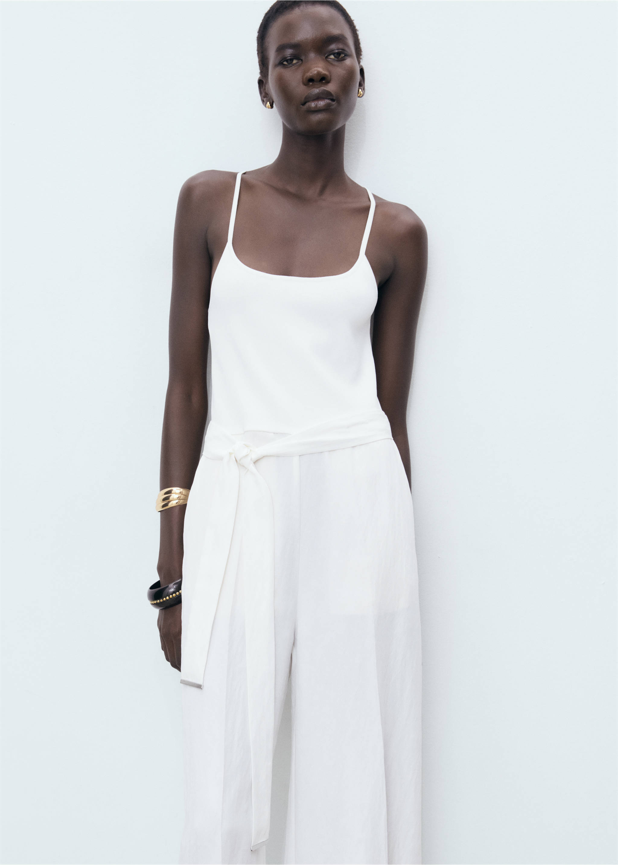 Jumpsuit with belt - Medium plane, Off White. Ref: 17053279-00.