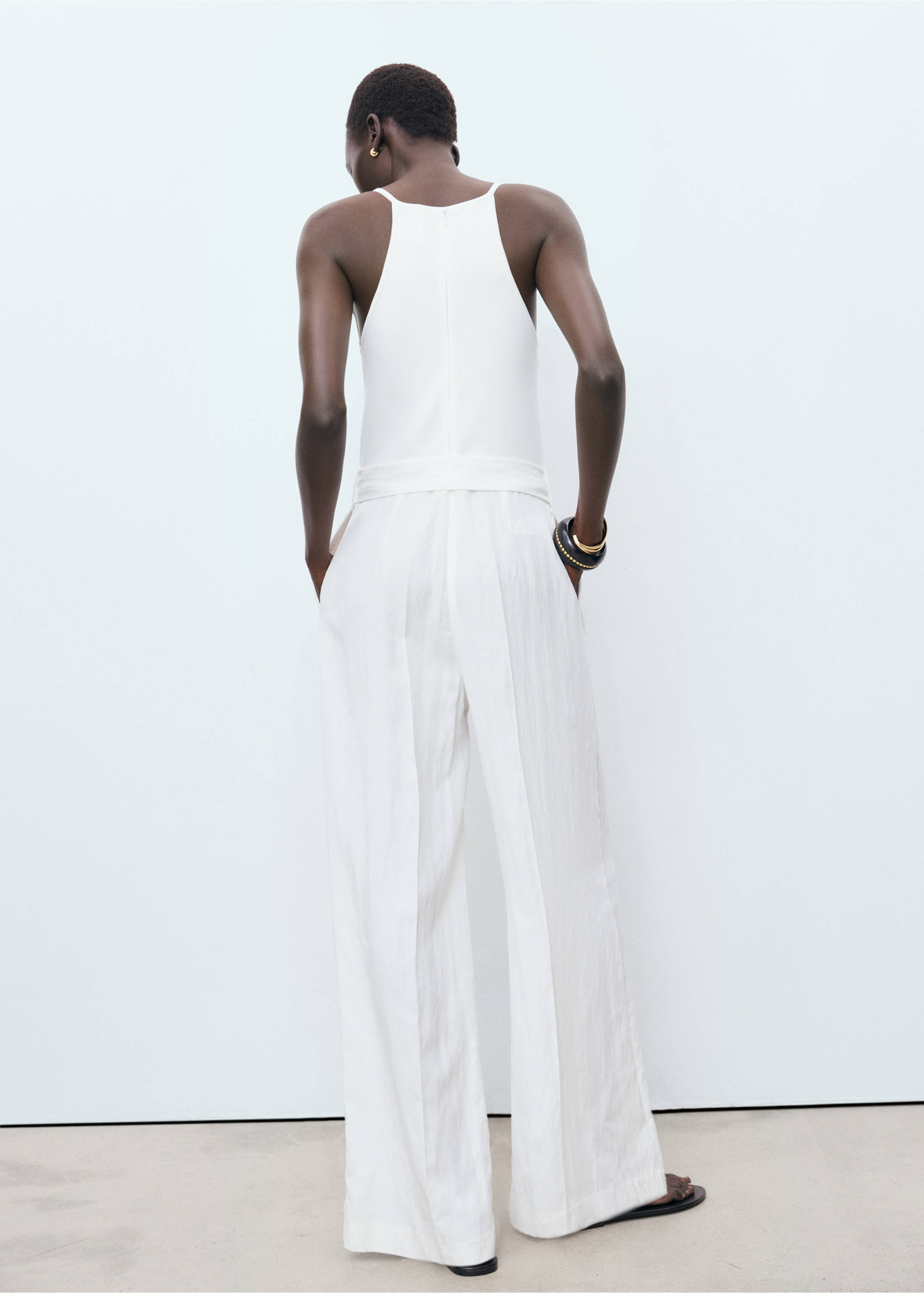 Jumpsuit with belt - Reverse of the article, Off White. Ref: 17053279-00.