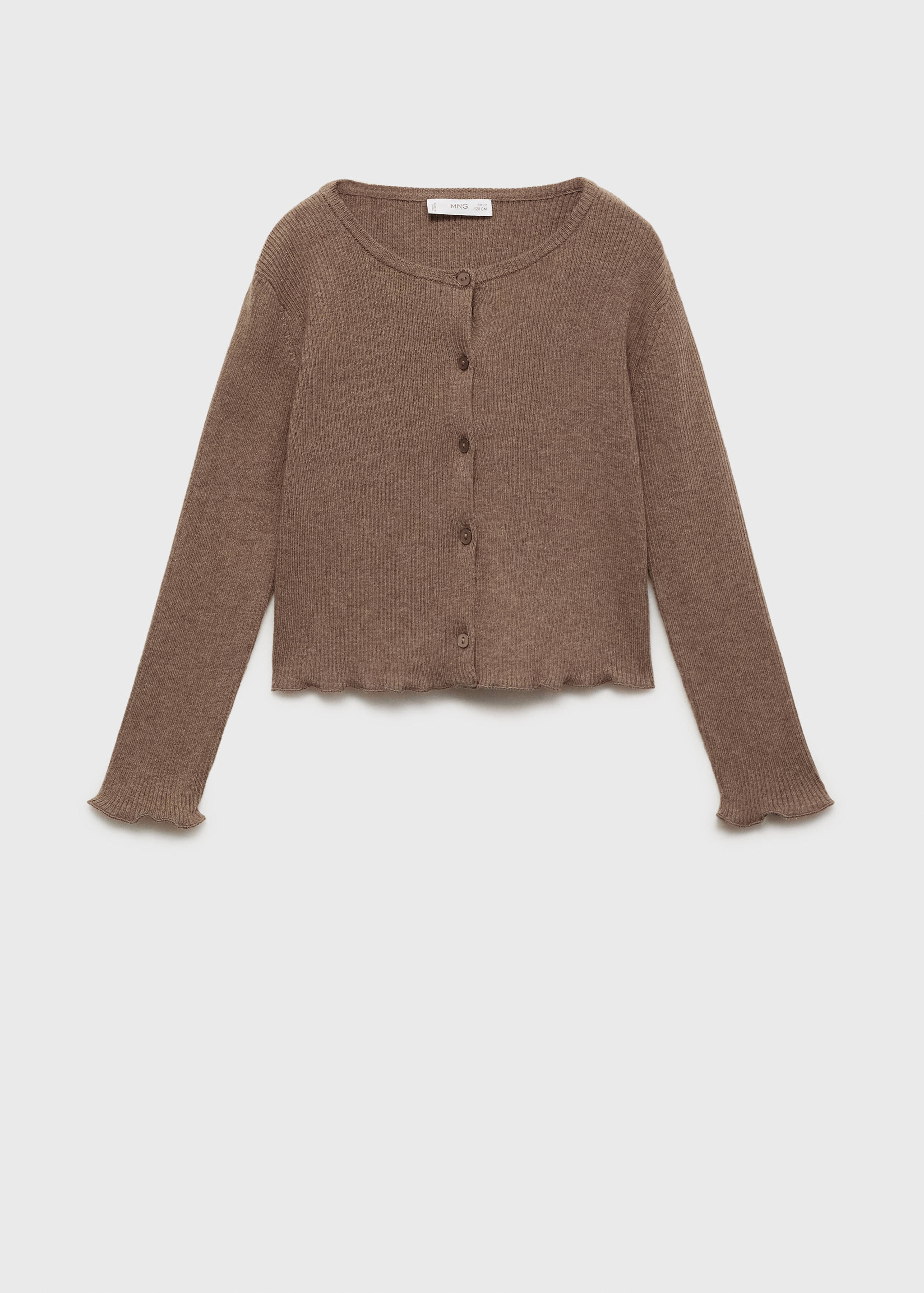 Ribbed knit cardigan - Article without model