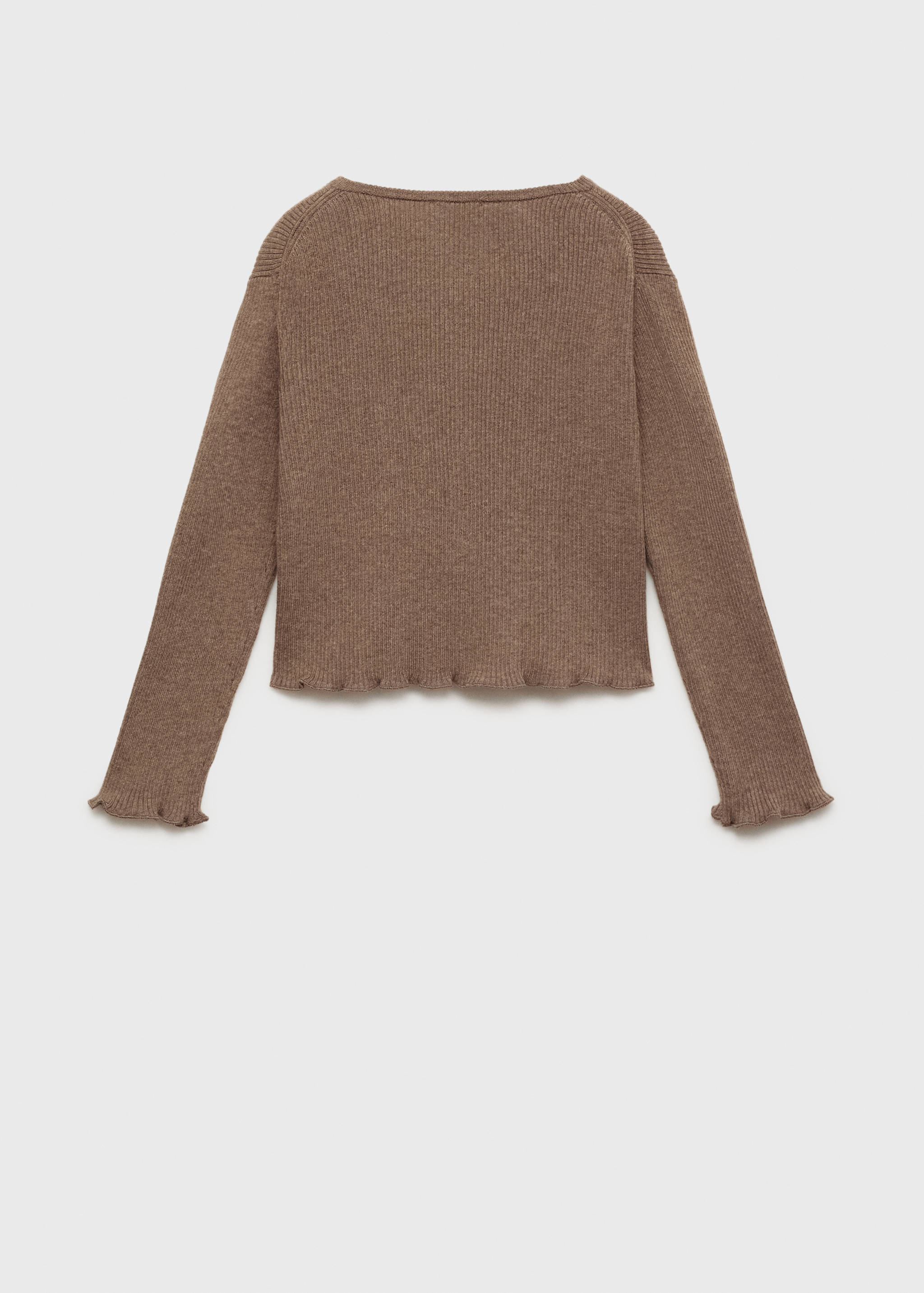 Ribbed knit cardigan - Reverse of the article