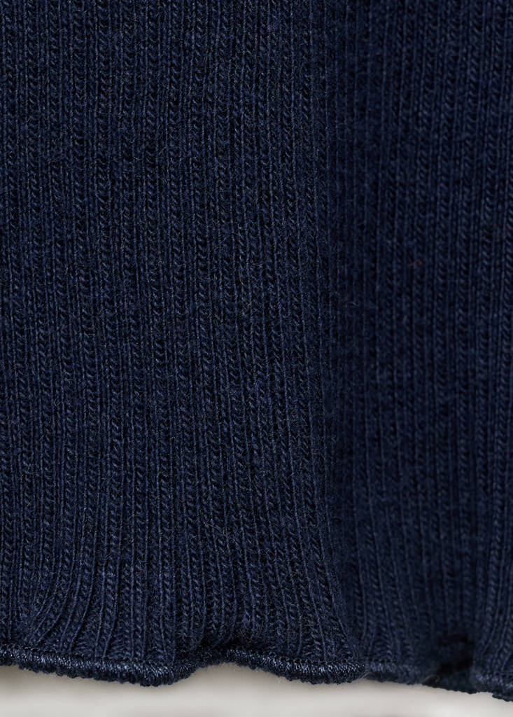 Ribbed knit cardigan — Navy