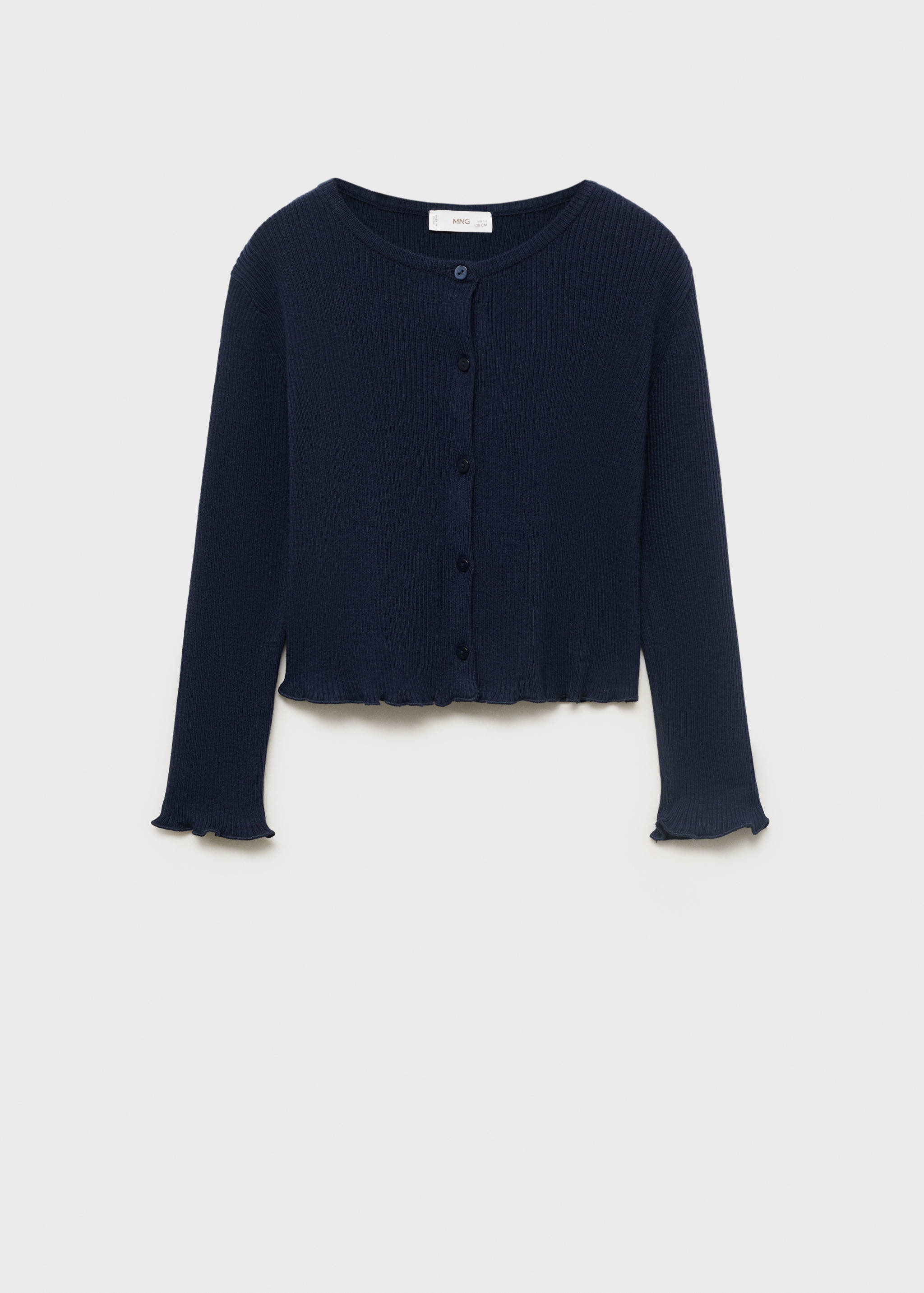 Ribbed knit cardigan - Article without model