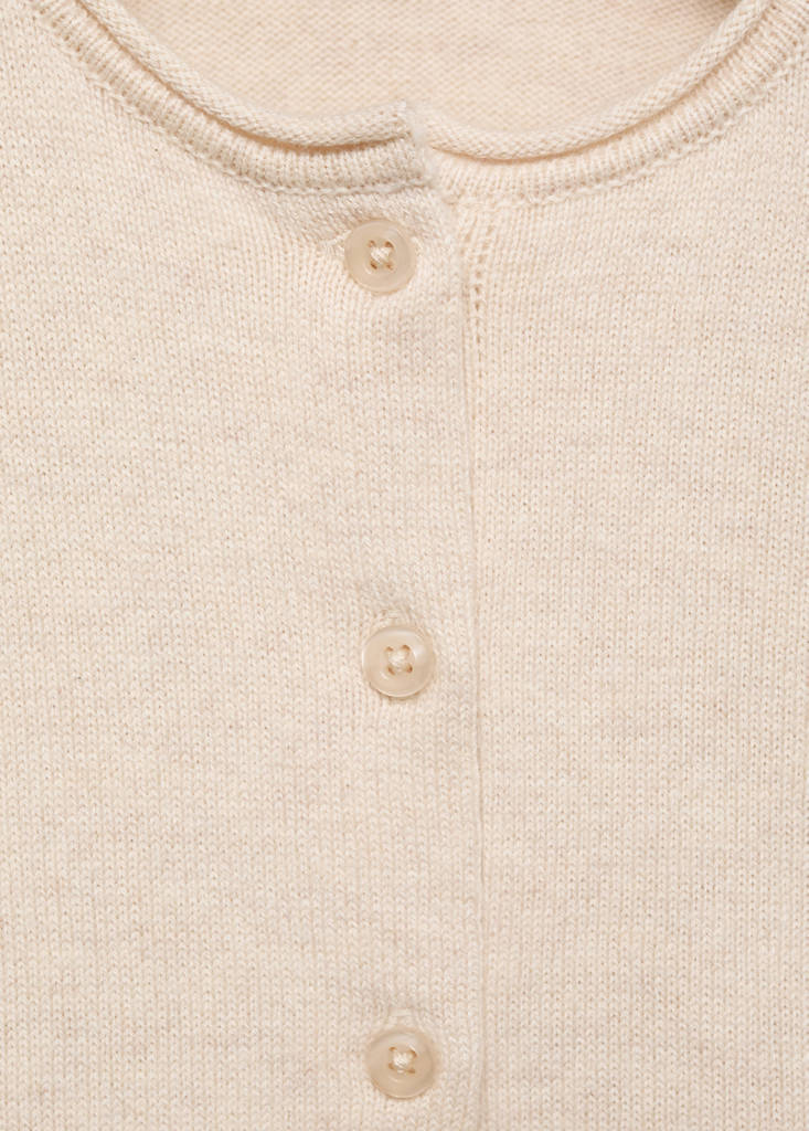 Knitted button cardigan — Beige