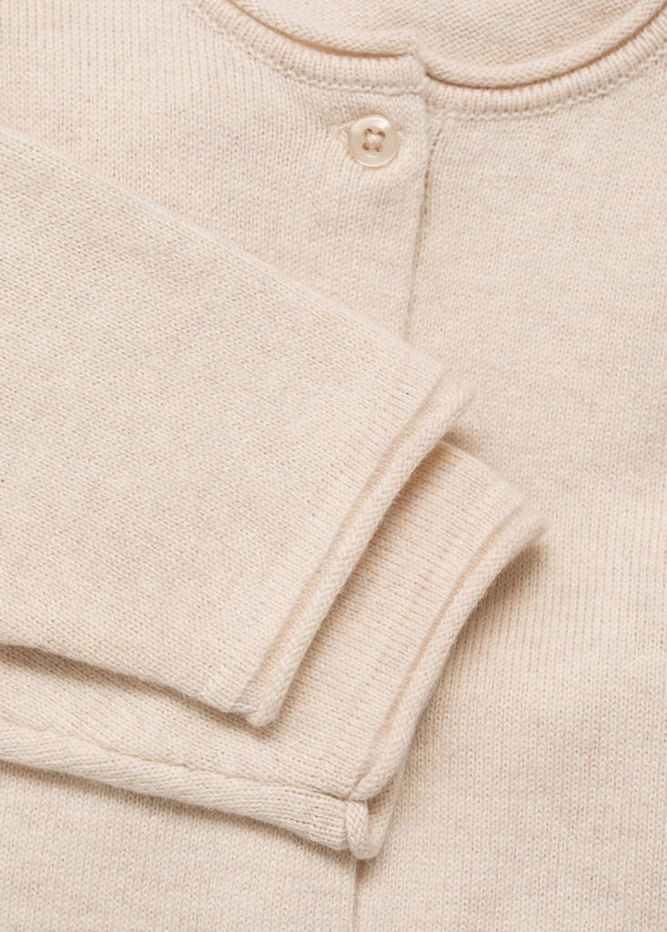 Knitted button cardigan — Beige