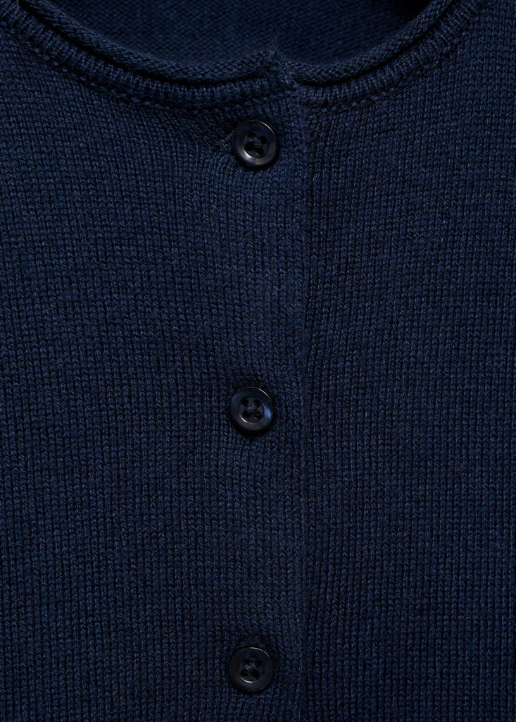 Knitted button cardigan — Navy