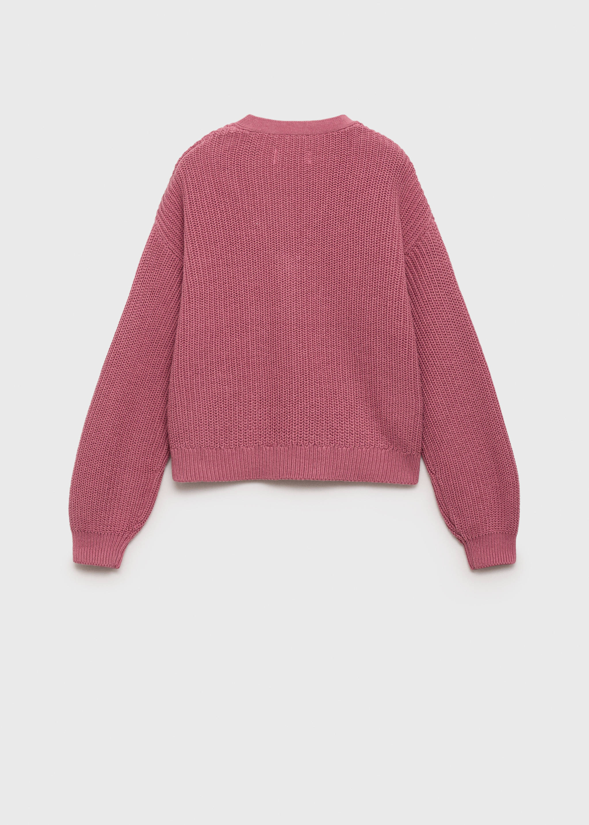 Knitted button cardigan - Reverse of the article