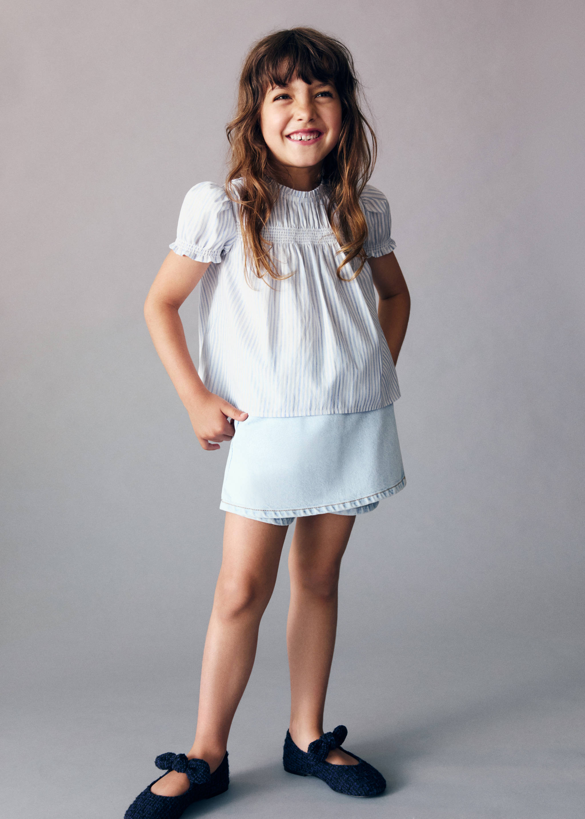 Blouse froncée rayures - Plan général