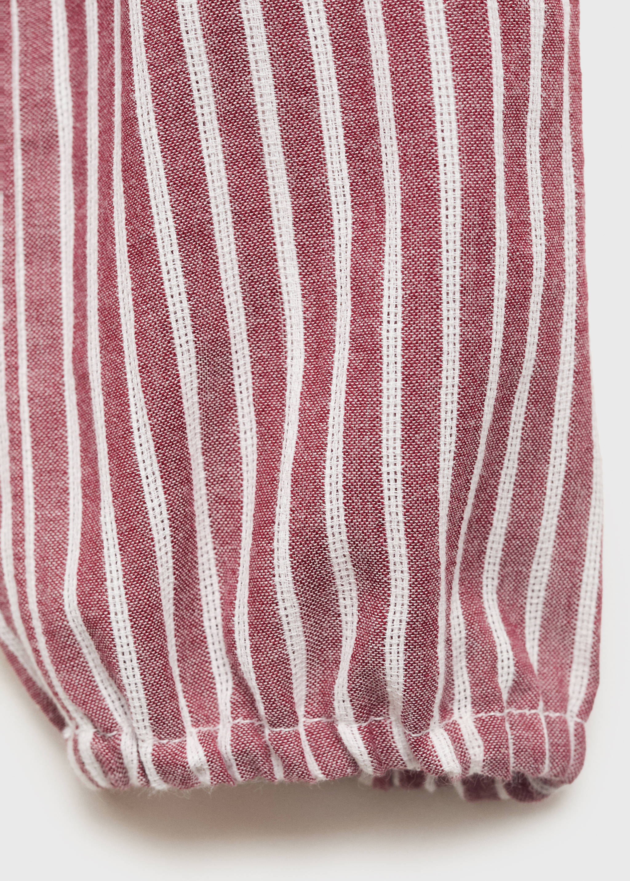 بلوزة منقوشة بنمط مخطط - تفاصيل المنتج 0